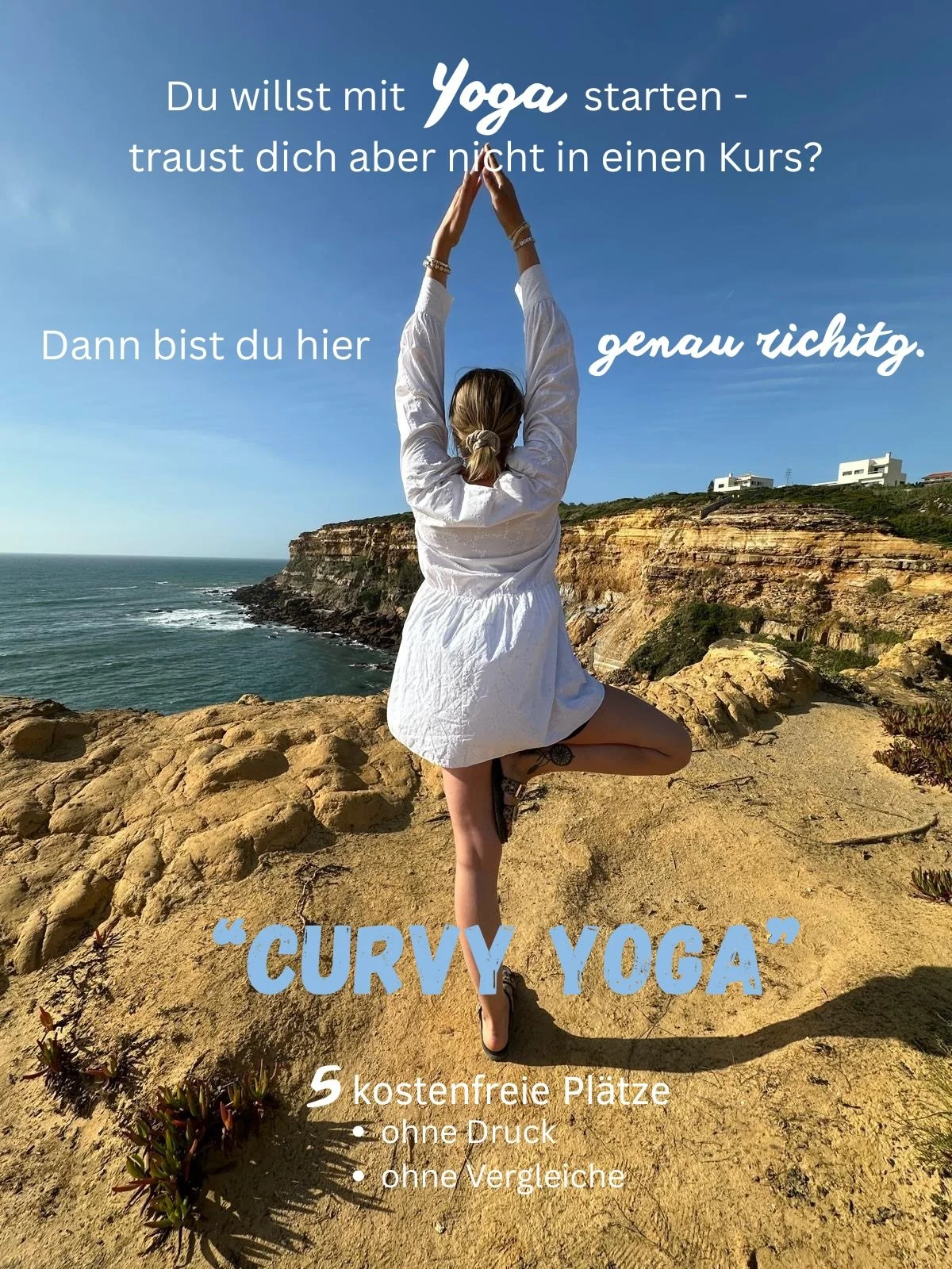Du m&ouml;chtest mit Yoga starten,
f&uuml;hlst dich in klassischen Kursen aber oft unwohl?

Dann bist du hier genau richtig 🤍

Ich starte ab Mai eine kleine Testgruppe f&uuml;r Curvy Yoga &ndash;
f&uuml;r Menschen, die sich einen sanften Einstieg in