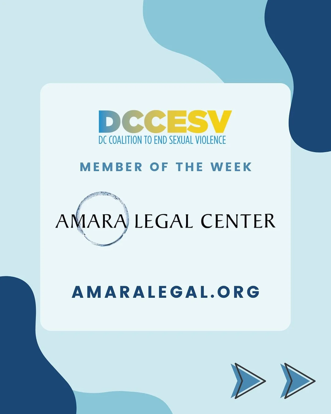 This week, the DC Coalition to End Sexual Violence highlights our Member Organization, Amara Legal Center.

The Amara Legal Center is the only legal aid organization in the DC-metro region solely dedicated to providing trauma-informed legal services 