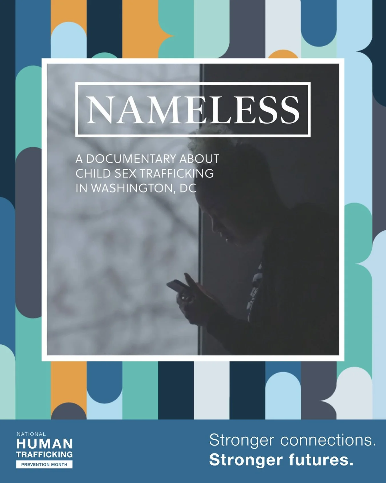To close out Human Trafficking Prevention Month, we invite our community to stream our film Nameless, a documentary that addresses child sex trafficking in Washington, DC, and at-large. Join us at 12:00 PM today as we host a virtual watch-along at ou