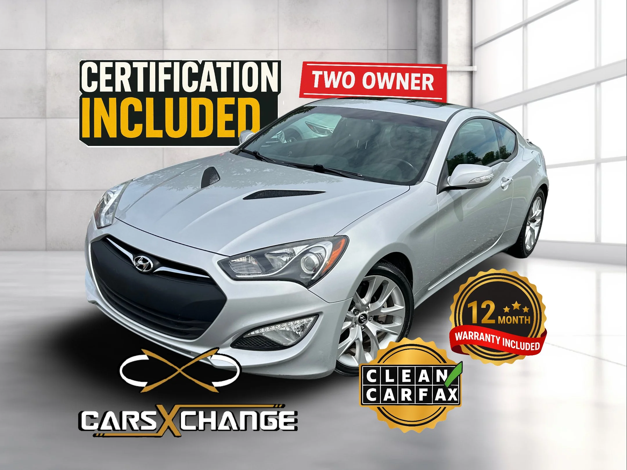 2014 Hyundai Genesis Coupe Premium 2.0T LOWWW KMs TWO OWNER CLEAN CARFAX CERTIFY & WARRANTY (29,000KM)