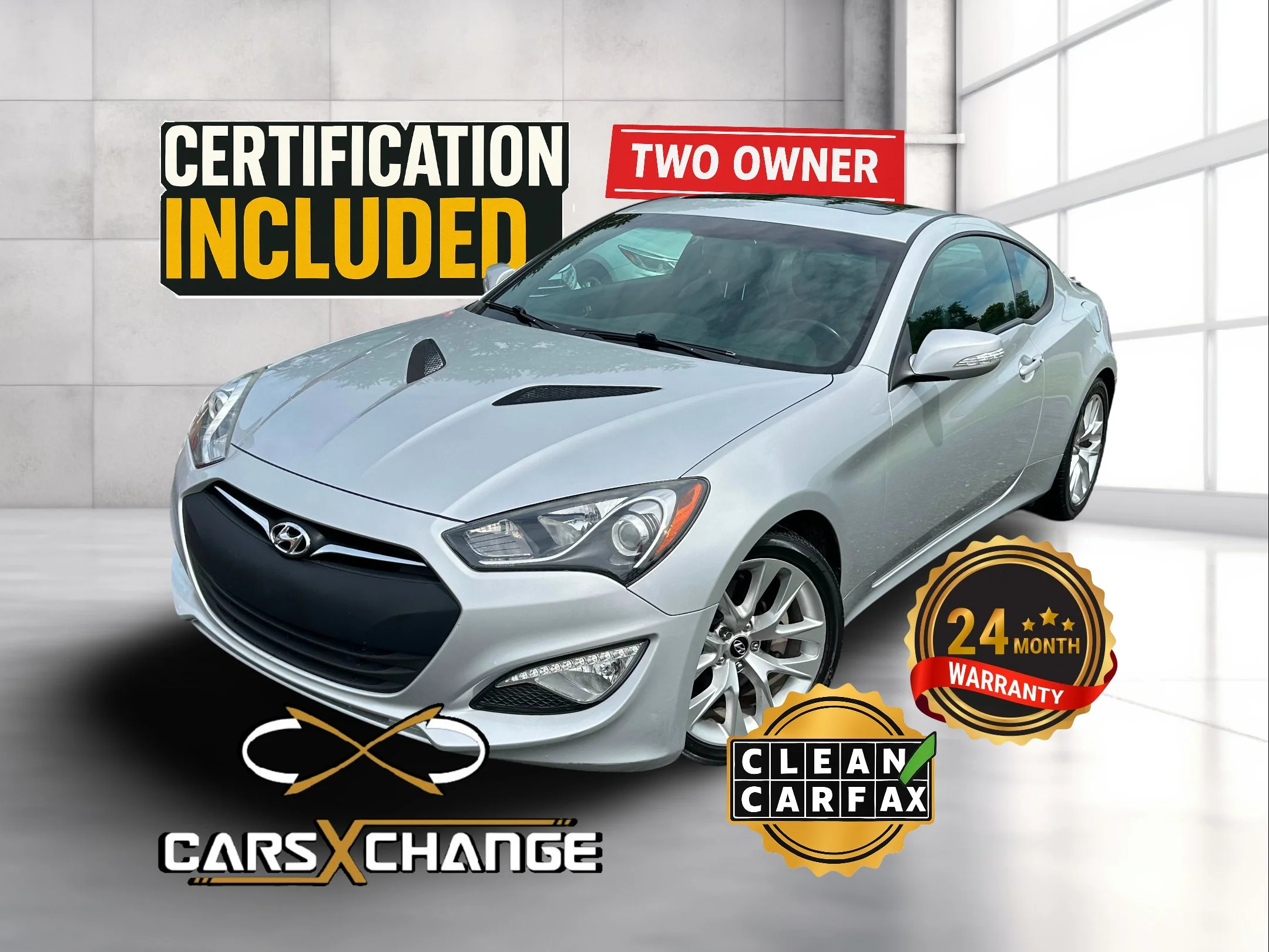 2014 Hyundai Genesis Coupe Premium 2.0T LOWWW KMs TWO OWNER CLEAN CARFAX CERTIFY & WARRANTY (29,000KM)