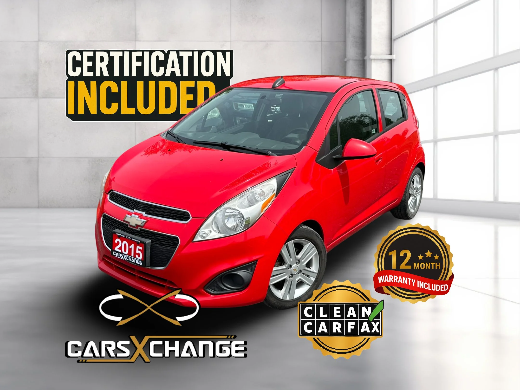 2015 Chevrolet Spark LT Hatchback CLEAN CARFAX CERTIFY & WARRANTY (155,000KM)