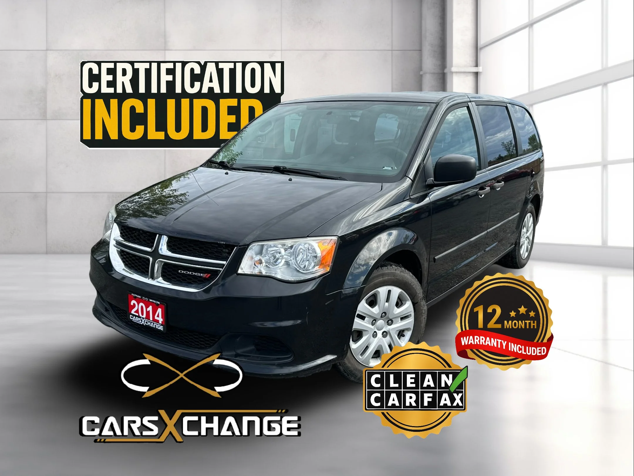 2014 Dodge Grand Caravan SE LOW KMs CLEAN CARFAX CERTIFY & WARRANTY (79,000KM)