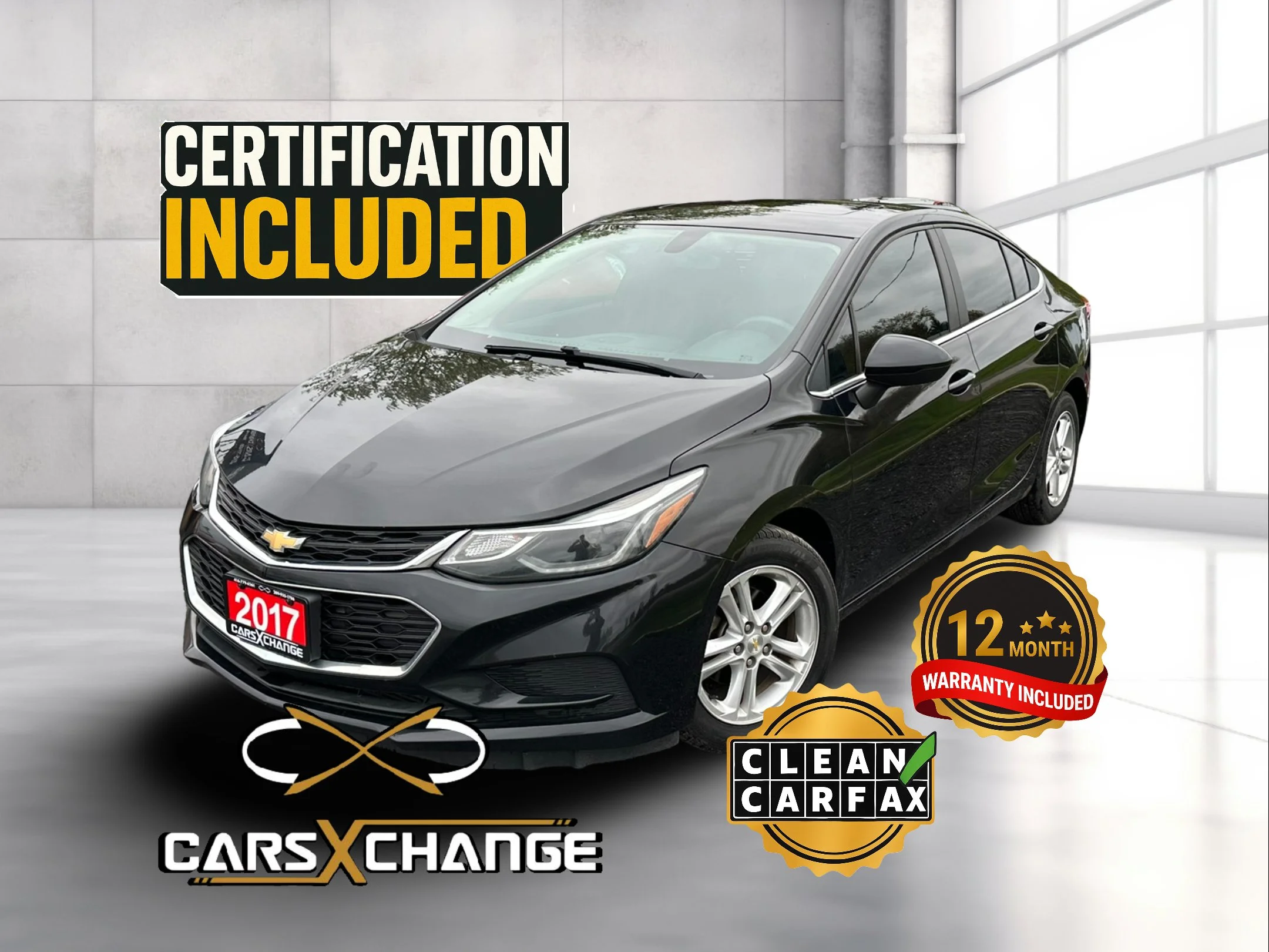 2017 Chevrolet Cruze LT Backup Camera Heated Seats Bose Audio CLEAN CARFAX CERTIFY & WARRANTY (135,000KM)
