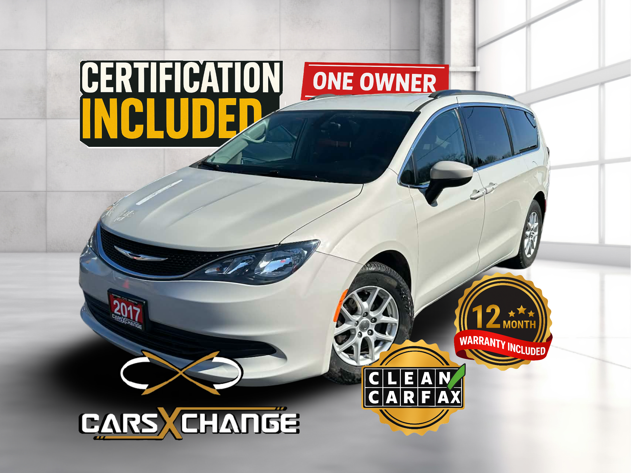 2017 Chrysler Pacifica Touring Fully Loaded ONE OWNER CLEAN CARFAX CERTIFY & WARRANTY (146,000KM)