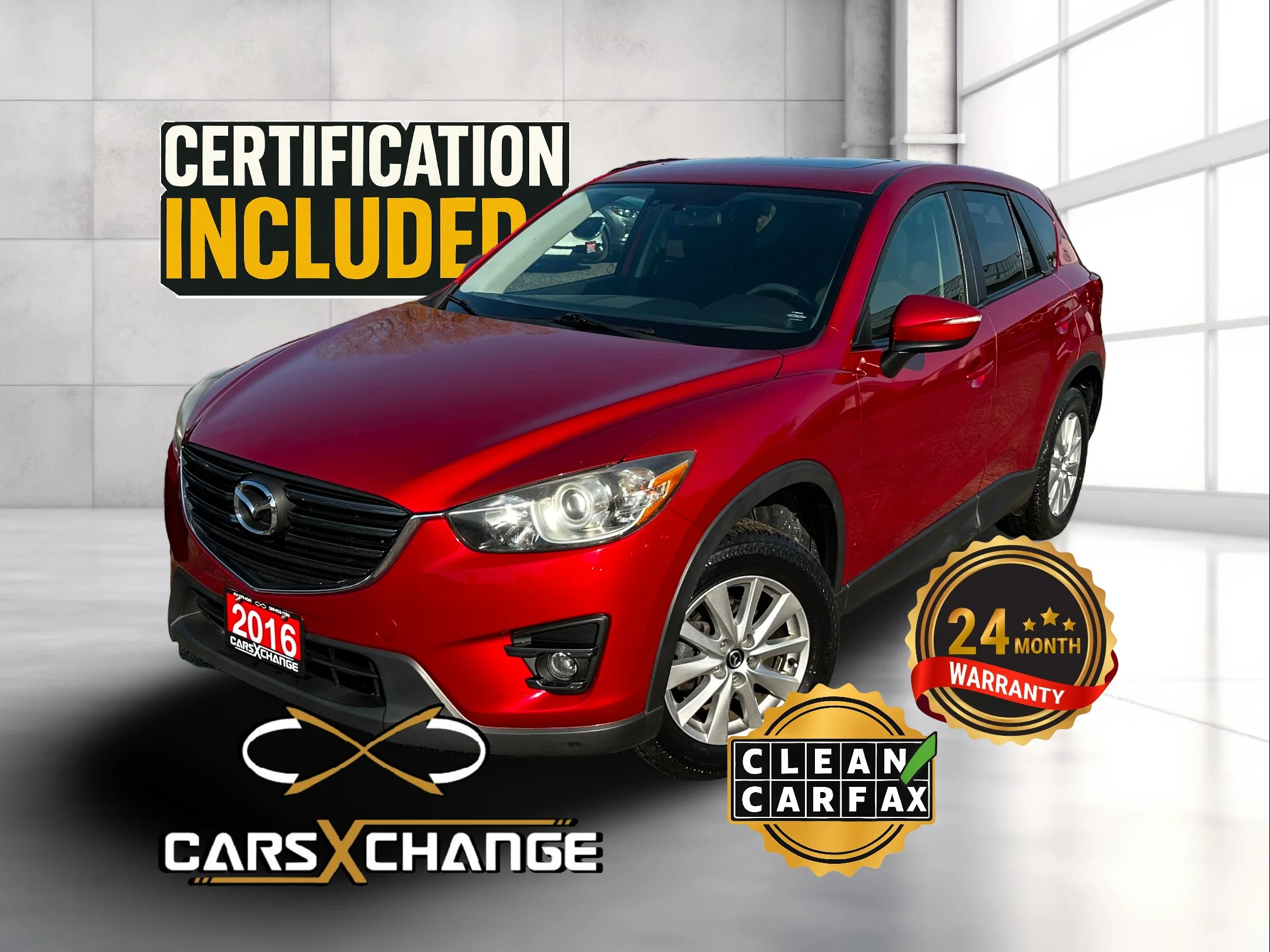 2016 Mazda CX-5 GS CLEAN CARFAX CERTIFY & WARRANTY (161,000KM)