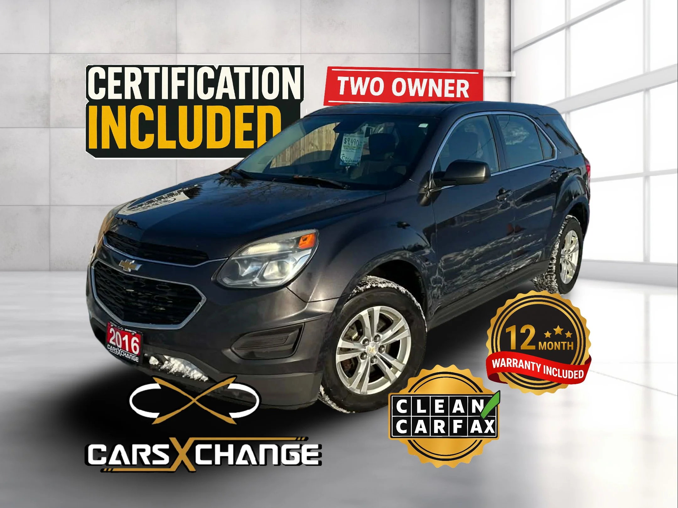2016 Chevrolet Equinox LS FWD TWO OWNER CLEAN CARFAX CERTIFY & WARRANTY (171,000KM)