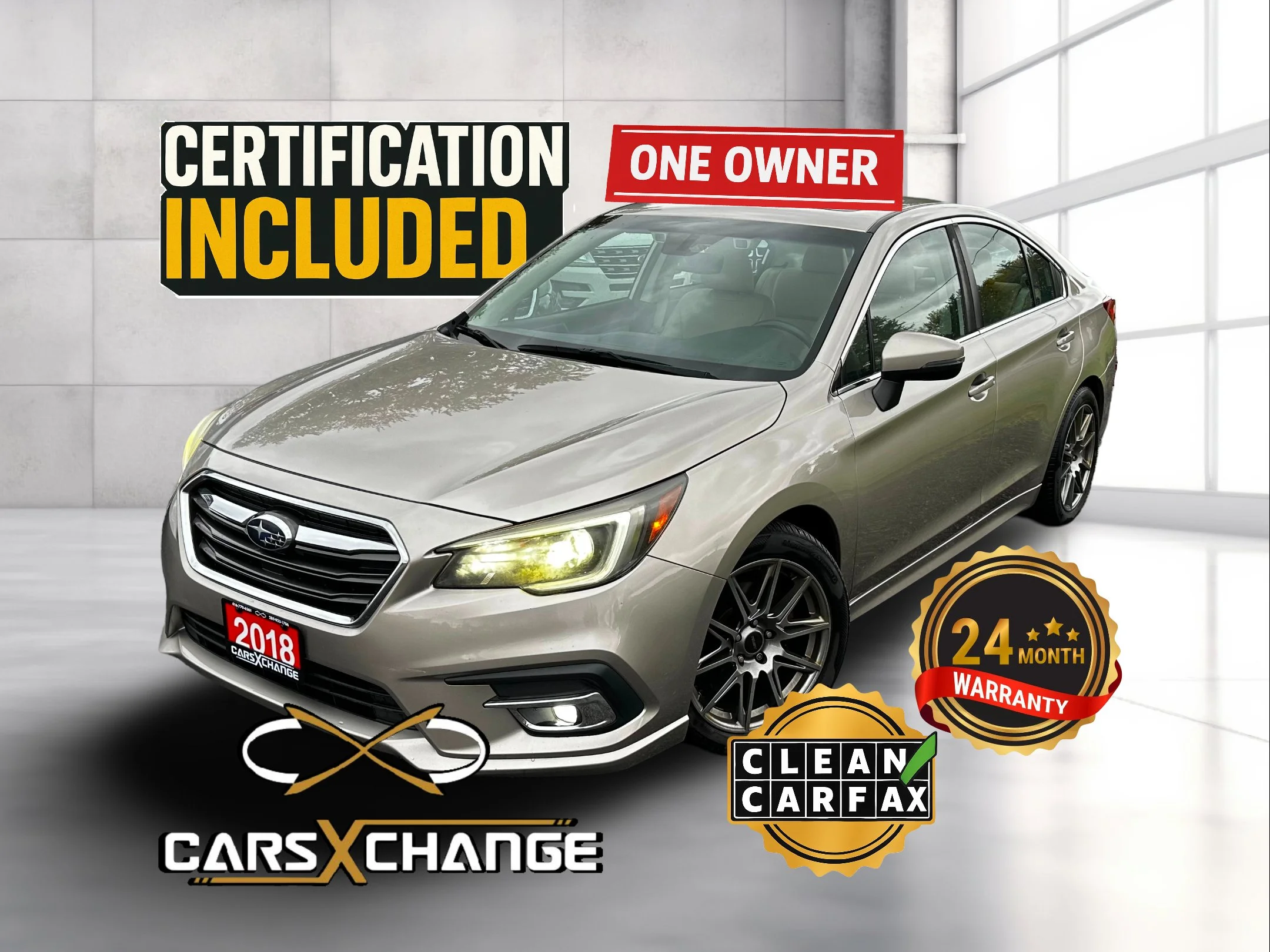 2018 Subaru Legacy 3.6R w/ Eyesight Package ONE OWNER CLEAN CARFAX CERTIFY & WARRANTY (180,000KM)