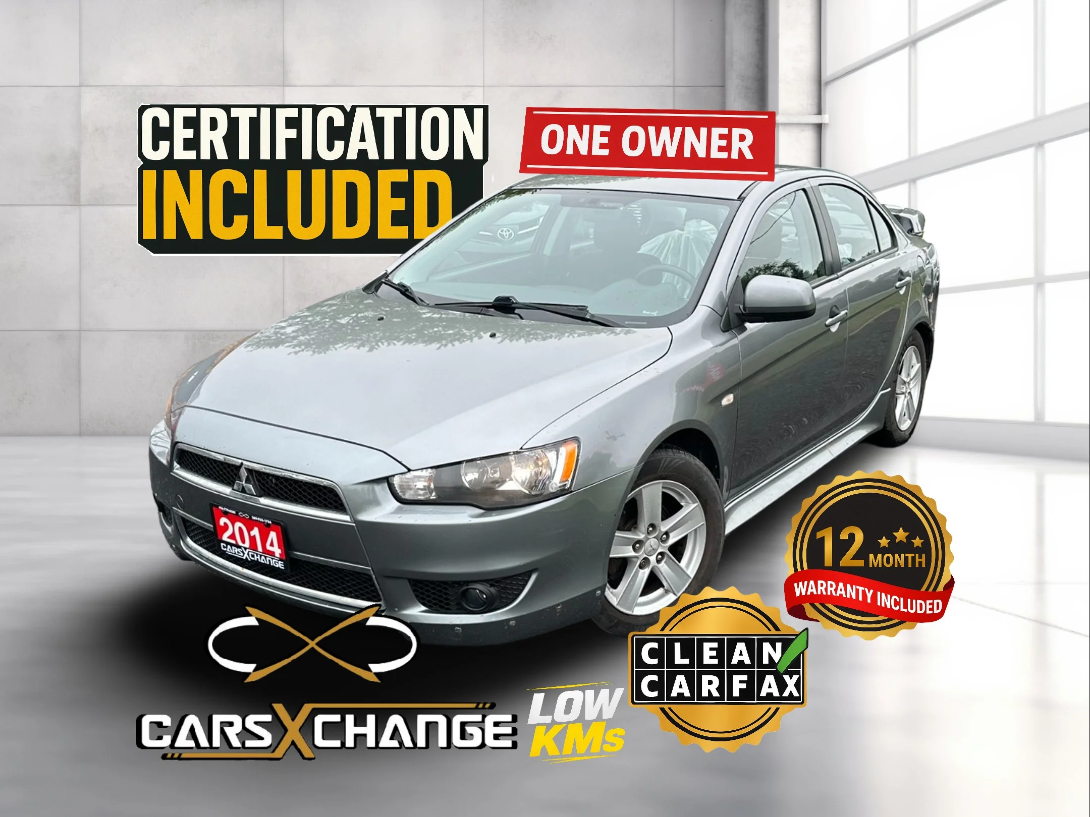 2014 Mitsubishi Lancer SE FWD ONE OWNER CLEAN CARFAX LOW KMs CERTIFY & WARRANTY (70,000KM)