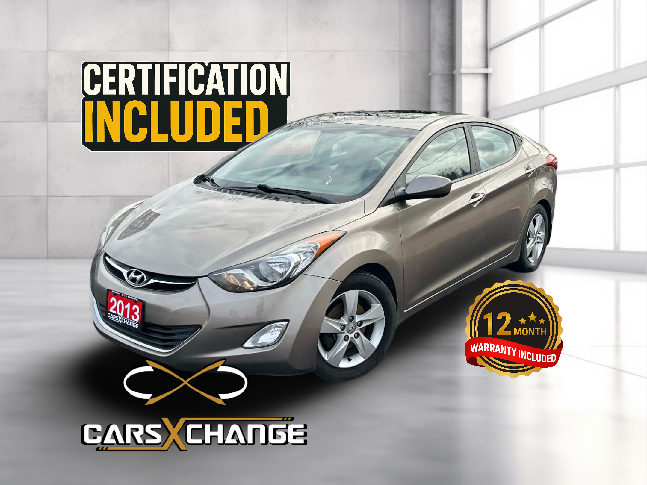 2013 Hyundai Elantra GLS Sedan CERTIFY & WARRANTY (120,000KM)