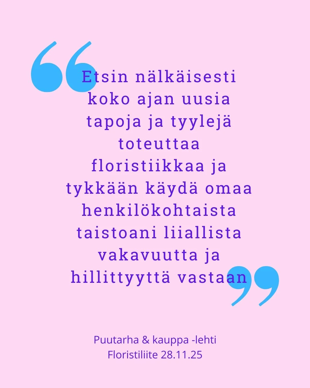 Olin hirmuisen otettu, kun @anupirhonen tahtoi kirjoittaa my&ouml;s mun mietteist&auml; meid&auml;n alan uutis- ja ammattilehden juttuun tyyliin liittyen! N&auml;&auml; pari otetta jutusta summasikin sit kuitenkin vahingossa ehk&auml; mun koko yrityk