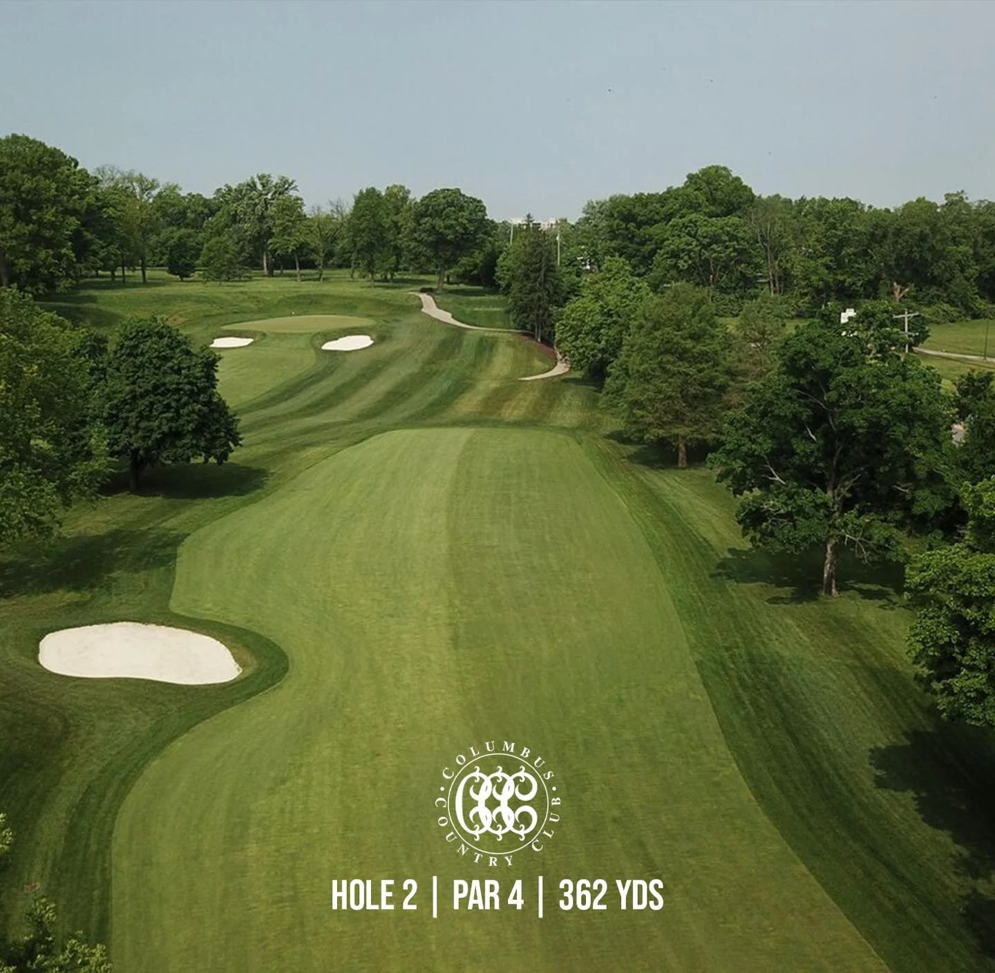 Looks inviting from the tee&mdash;but position is everything on this 362-yard par 4.

Hole 2 rewards a well-placed drive, with a fairway framed by bunkers that narrow the ideal landing area. From there, a mid-to-long iron approach into a back-to-fron