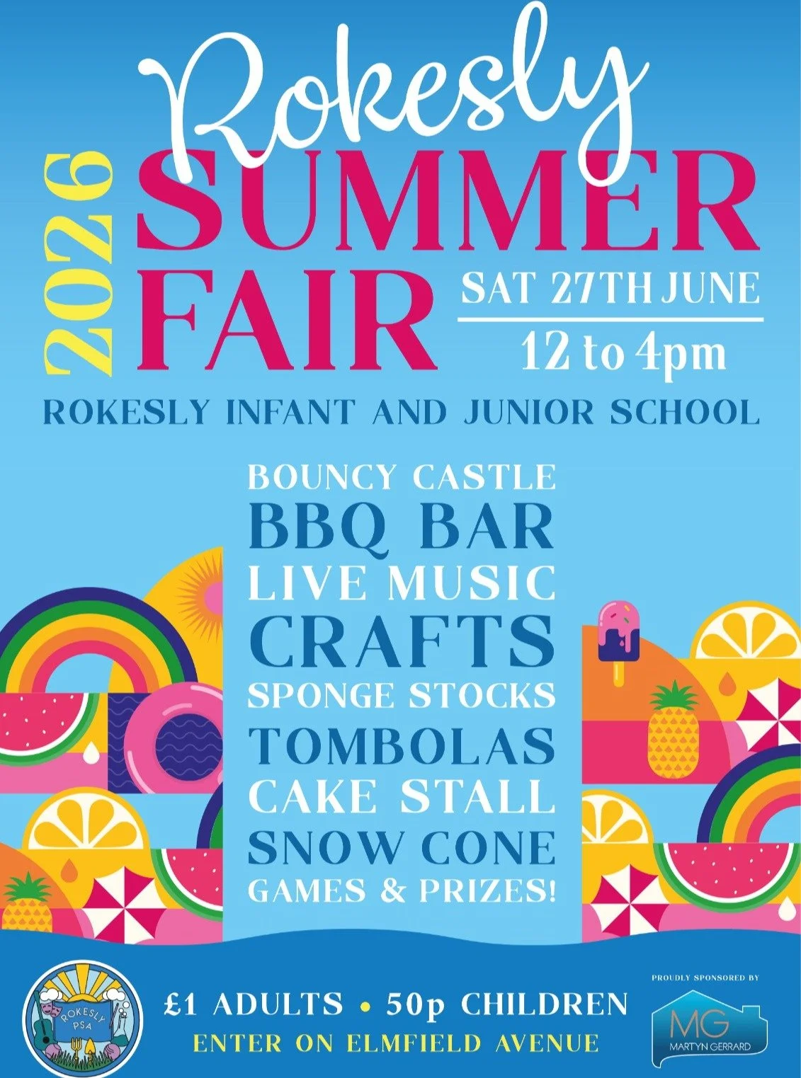 ☀️The countdown is on for the fantastic Rokesly Summer Fair!☀️

📅 Saturday 27th June
⏰ 12pm&ndash;4pm

Join us for an afternoon packed with fun for the whole family, including:

🏰 Bouncy castle
🌭 BBQ and bar
🎸 Live music
🎟️ Games &amp; prizes
🎨