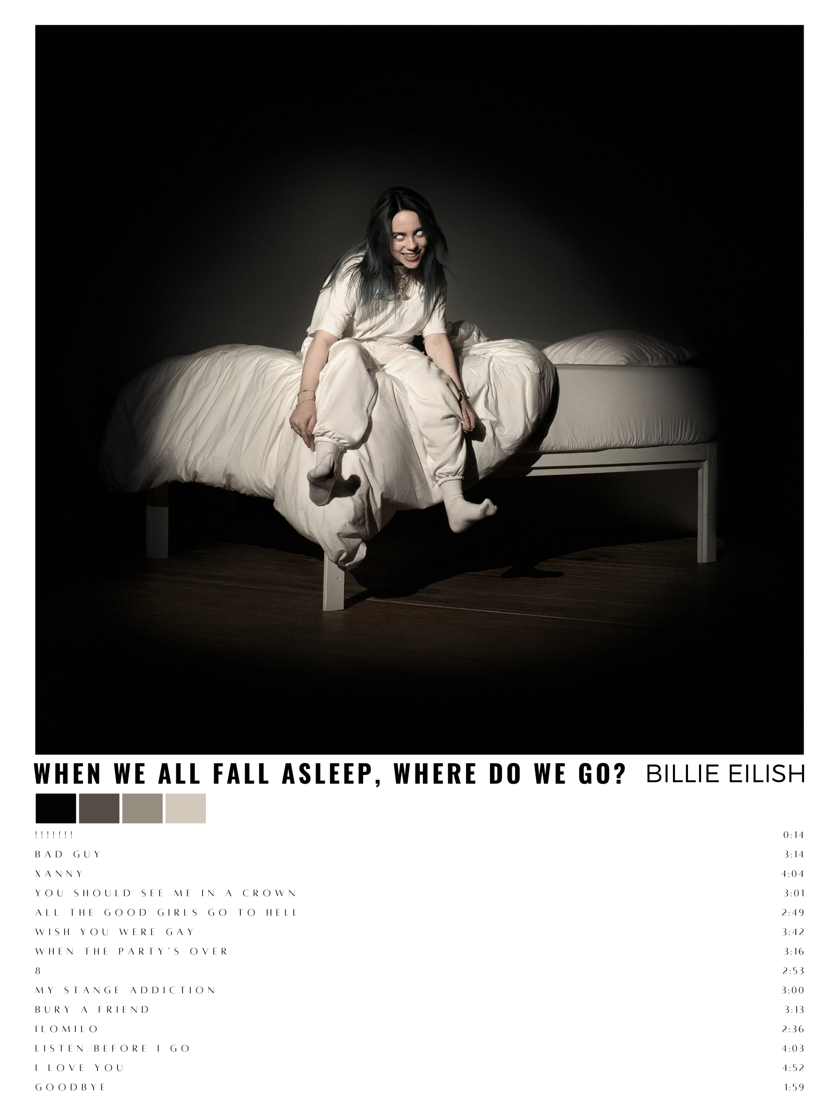 When We All Fall Asleep, Where Do We Go? | Minimalist Poster (Copy)