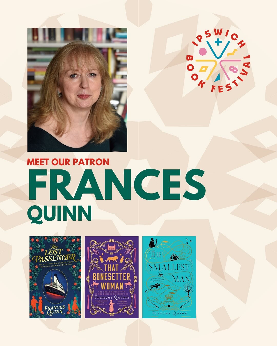 Another of our fabulous patrons&hellip; FRANCES QUINN!

Frances is a hugely accomplished and exceptional writer, and her stories are about real people in real scenarios, with real emotions. Frances has a way of telling stories that means that they ca