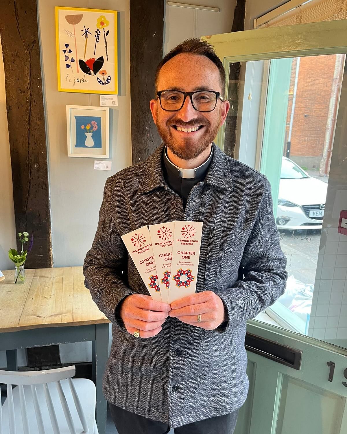 We asked Reverend Tom Mumford of @ipswich_minster to share the first book he remembers reading, which was The Transfer by Terence Blacker. 
We then asked for the book that changed his perspective&hellip; Unapologetic (Why, despite everything, Christi