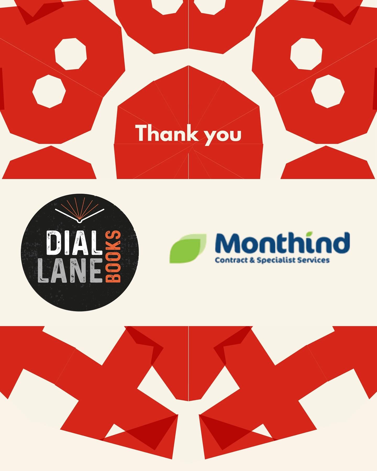 We are very grateful to our festival sponsors and partners. 
So, as we continue to show our gratitude we turn to @dial_lane_books Ipswich&rsquo;s independent bookshop and our Festival bookseller and Monthind Cleaners who offer professional cleaning@s