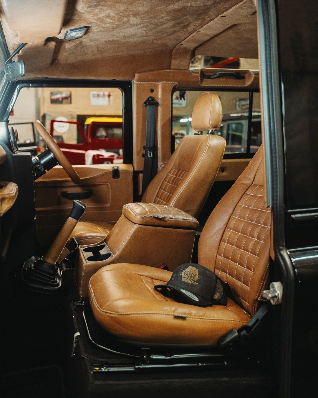 Every inch of this interior was crafted in-house: 

✨ Full premium leather seats 
✨ Quilted stitching &amp; matching armrest 
✨ Leather-wrapped dash + shifter details 
✨ Suede roof lining

Want to spec yours? Let&rsquo;s talk.

#StoneTribe #LuxuryInt