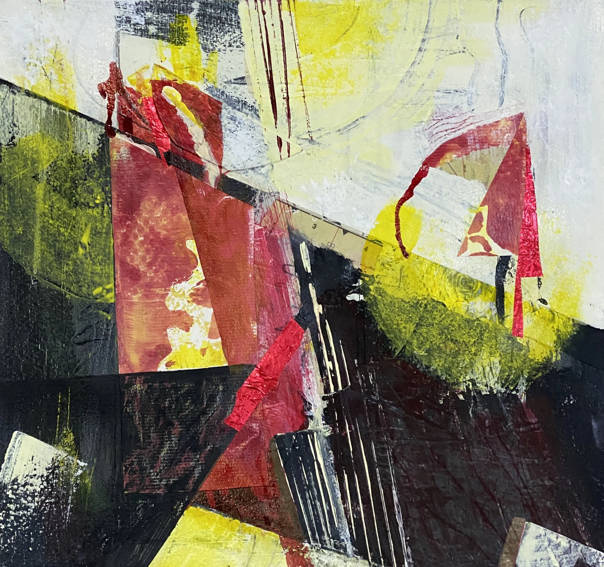 Red Rockets - Acrylic w/Collage