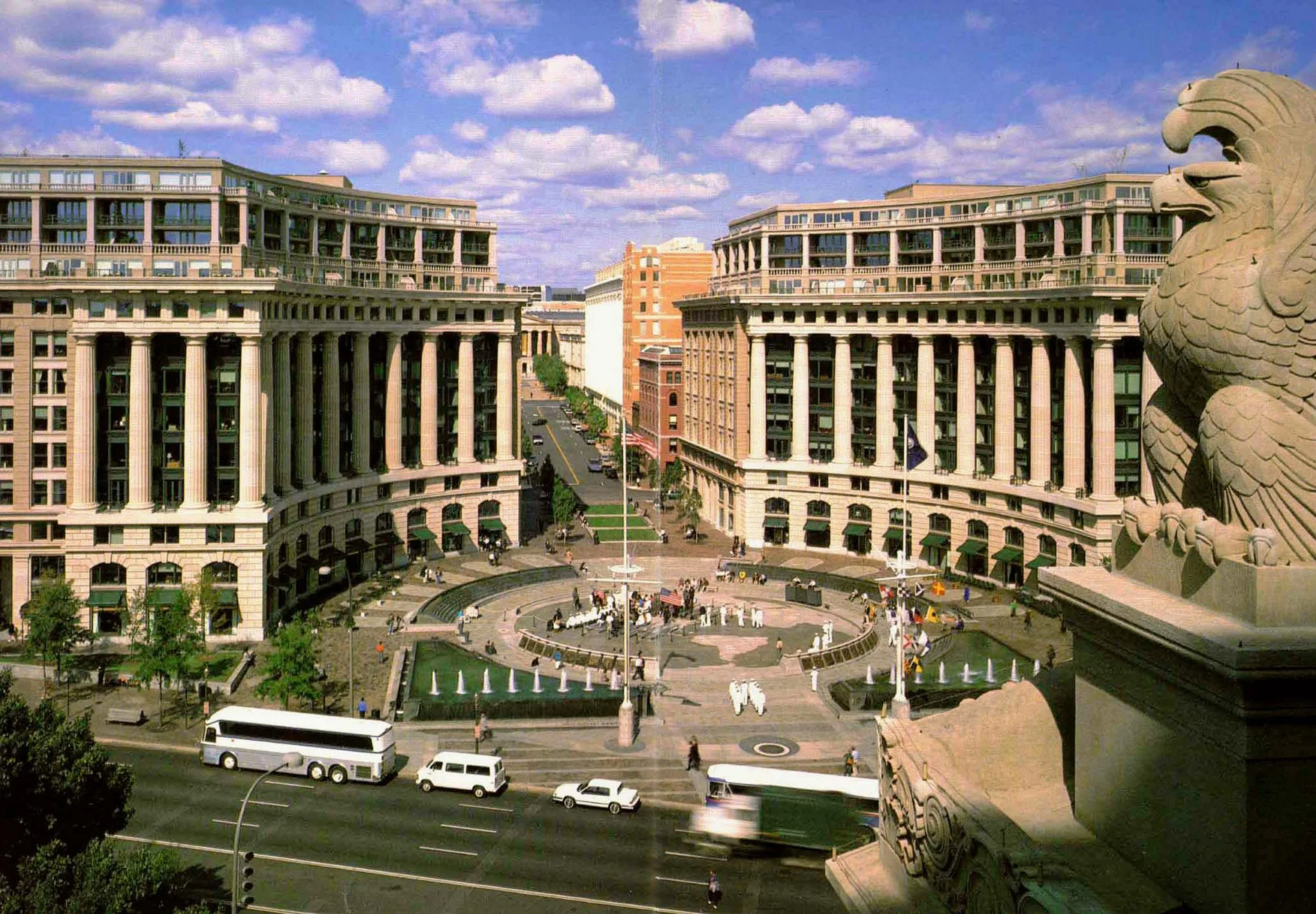 U.S. Navy Memorial at Market Square - View from National Archives