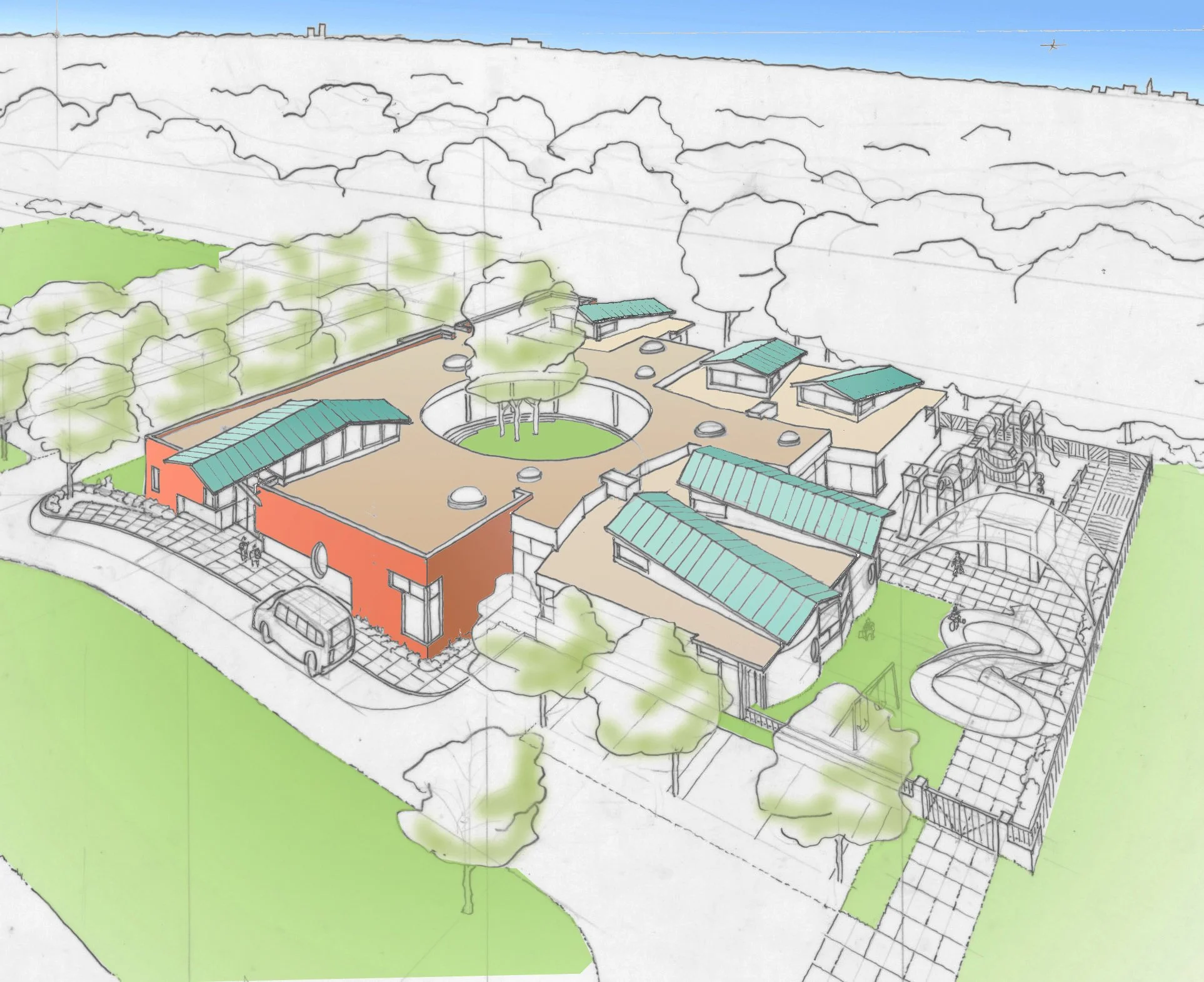 Head Start Early Childhood School - Aerial View