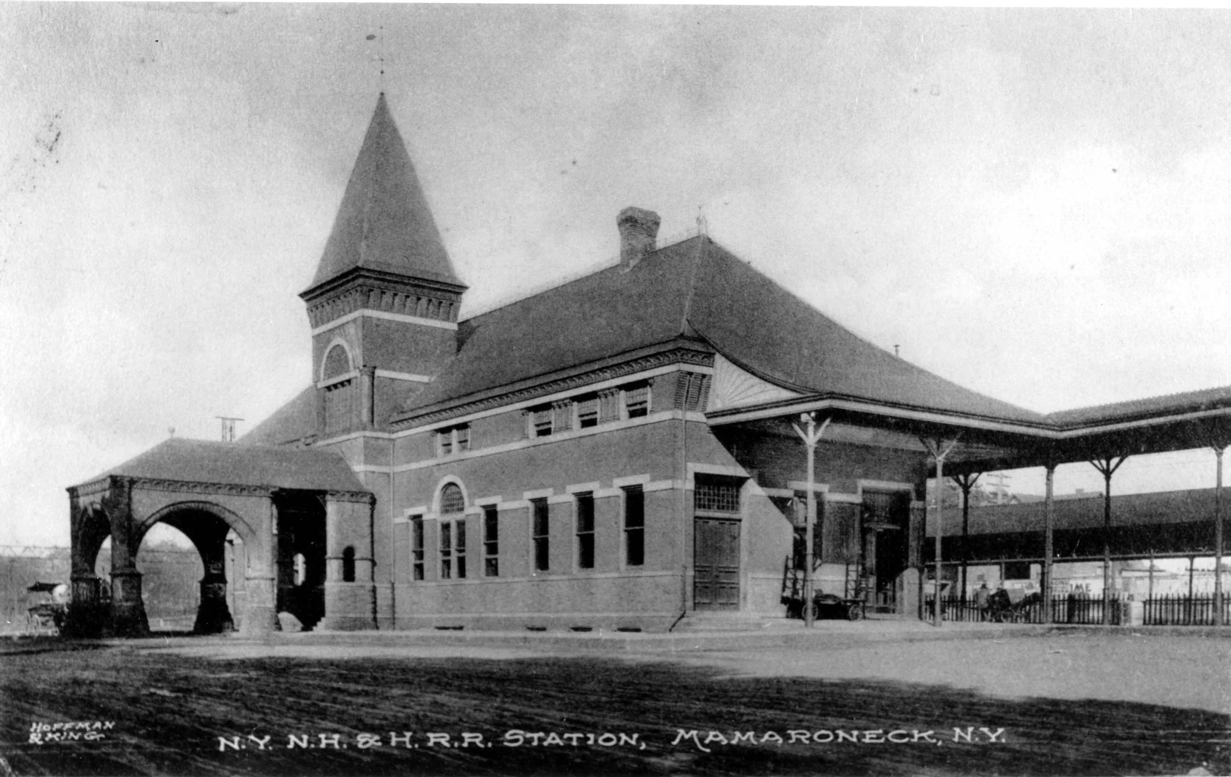 Historic Mamaroneck Station Photo before its Relocation Down the Embankment
