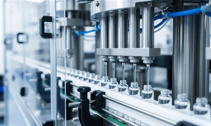 Pharmaceutical vial filling automated production line