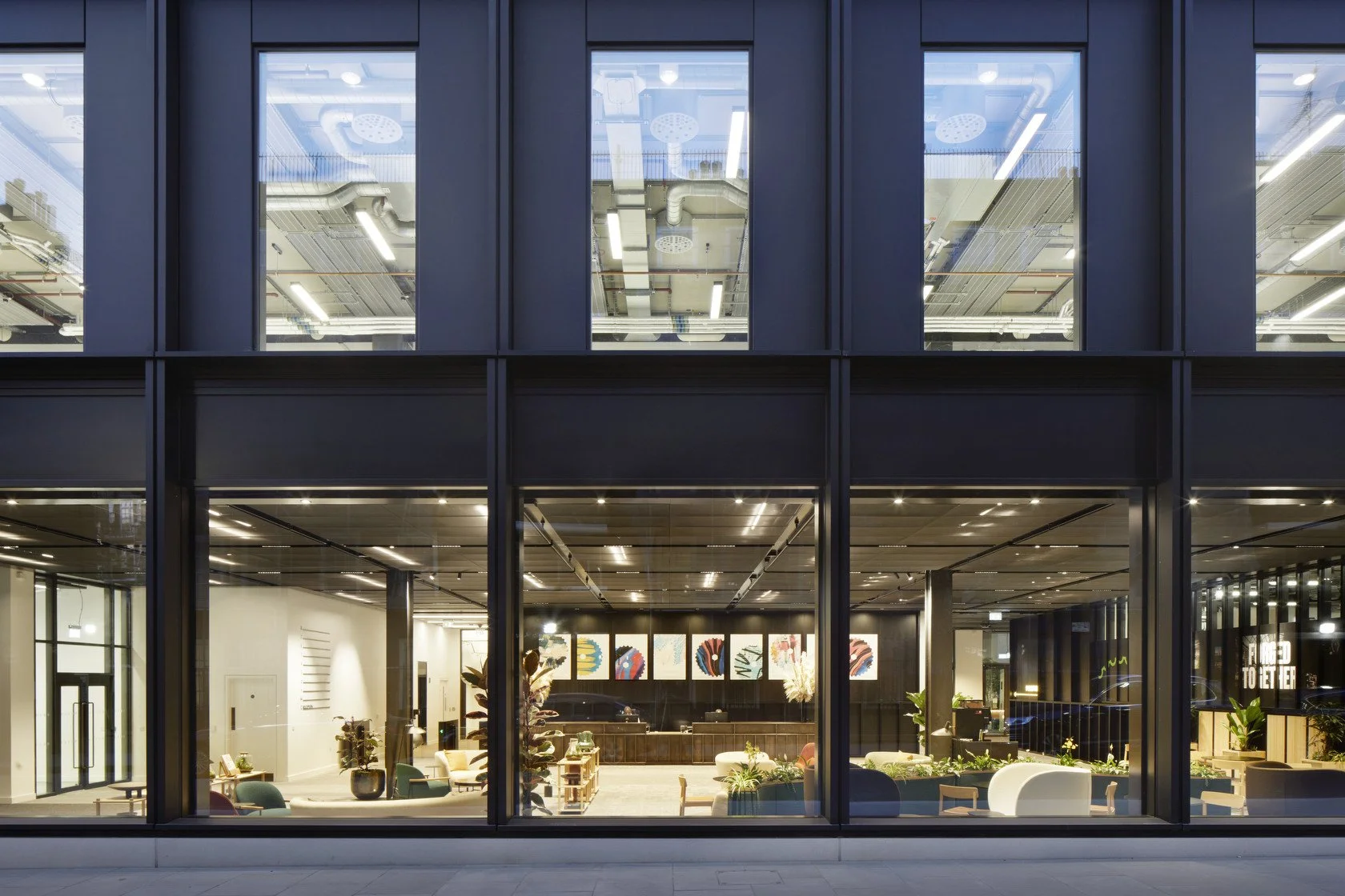 The Forge – ground floor reception, night view