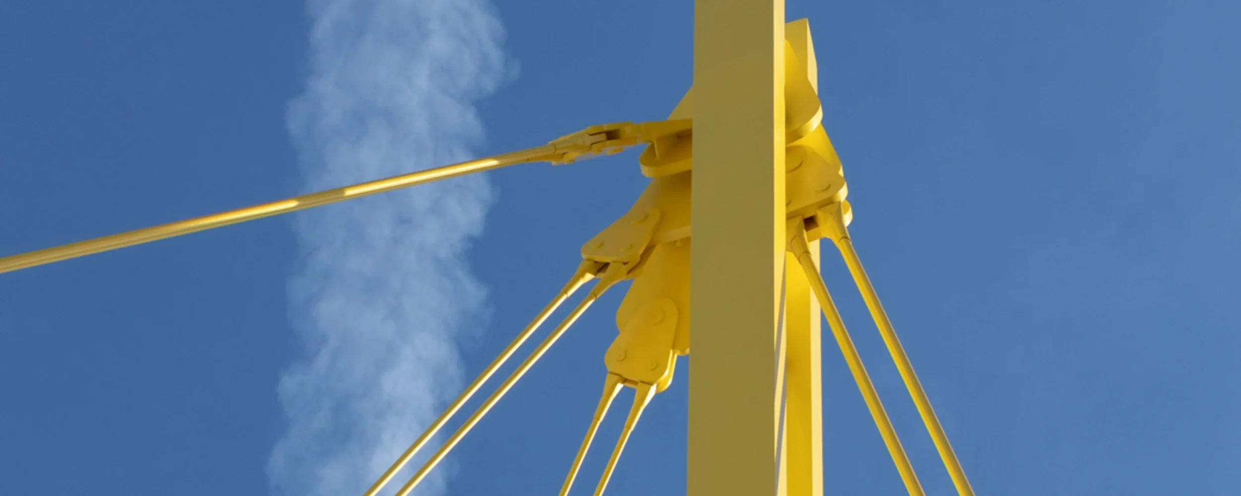  igus Headquarters — Yellow Pylon Structural Detail, Cologne