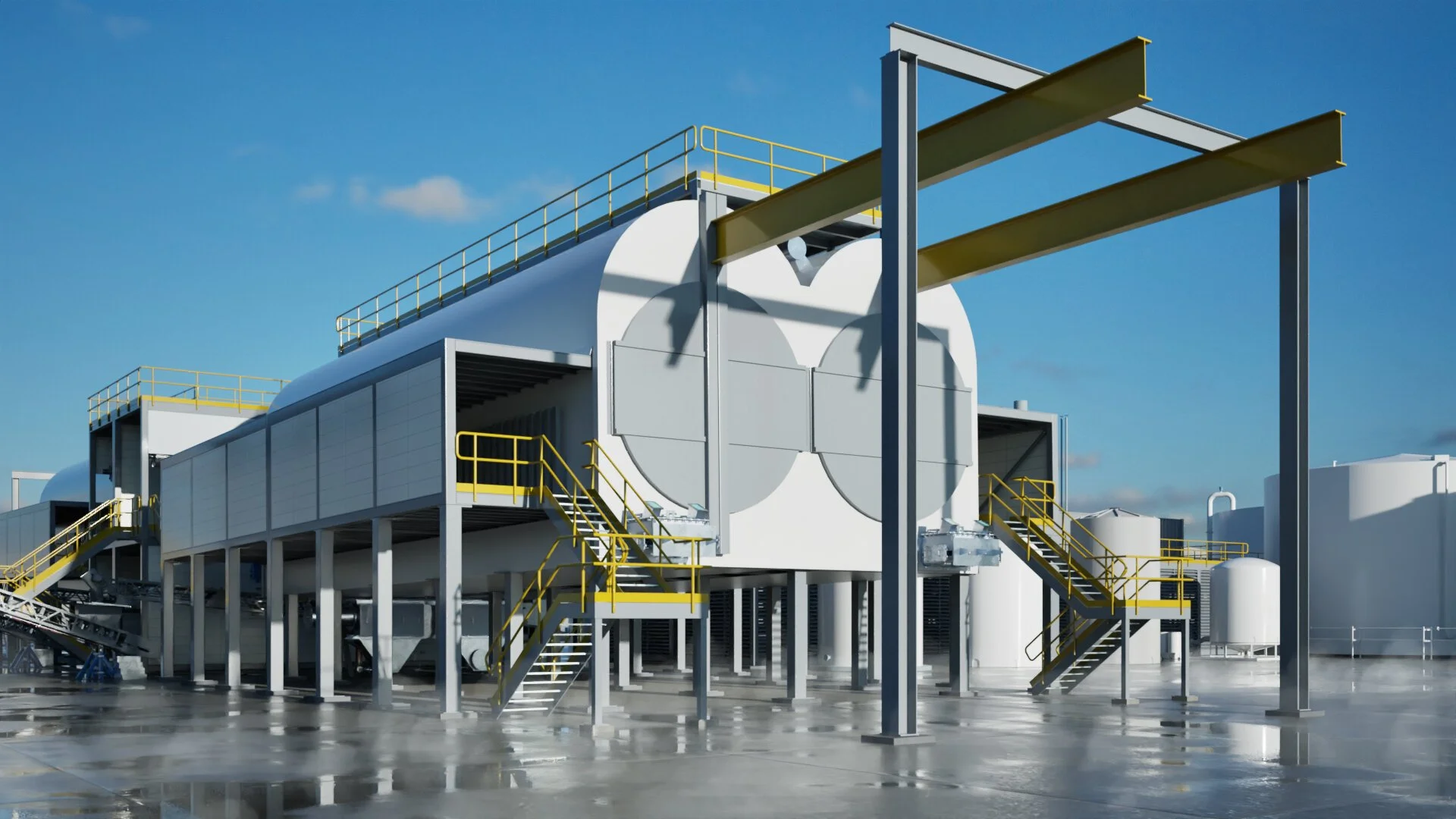Sedron Varcor facility elevation with structure