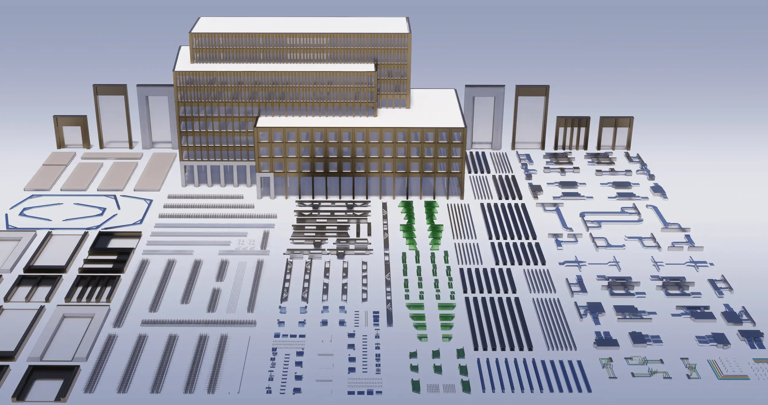Integrated Design in practice: Transforming complex architectural visions into a simplified, scalable kit-of-parts.