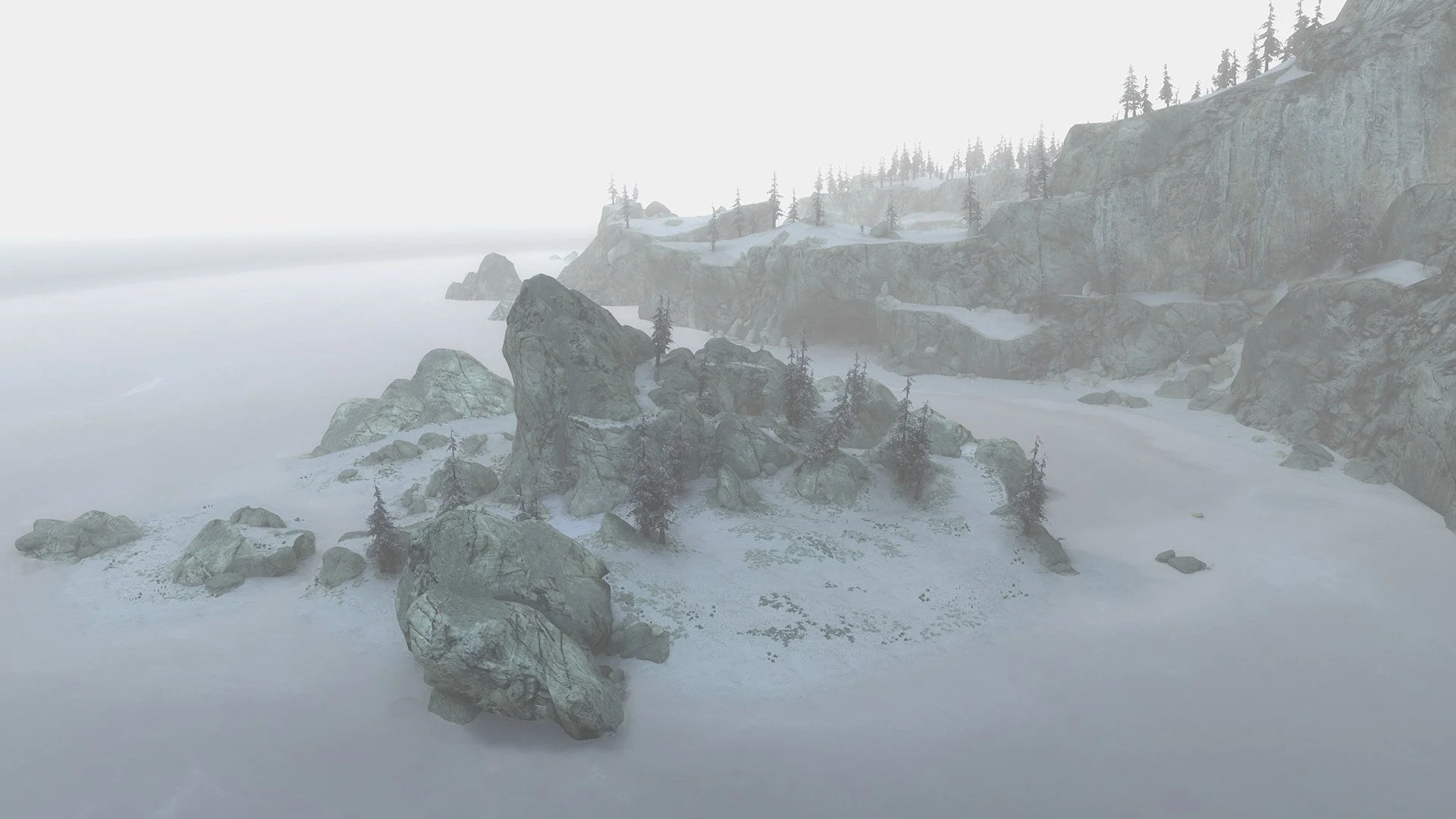 Forge World, but with a thick blanket of snow, and the ocean replaced by ice.