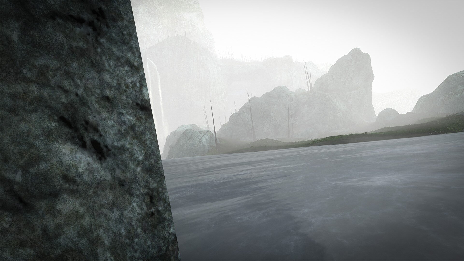 Forge World but clouded with thick fog, and dead trees. You are not alone.