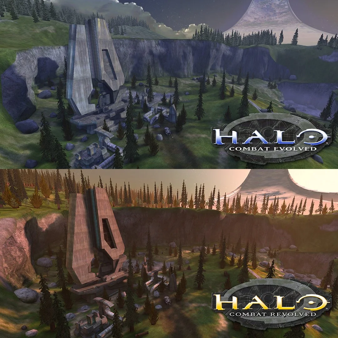 A visual comparison between the original game and the mod Combat Revolved on the second level of the game.