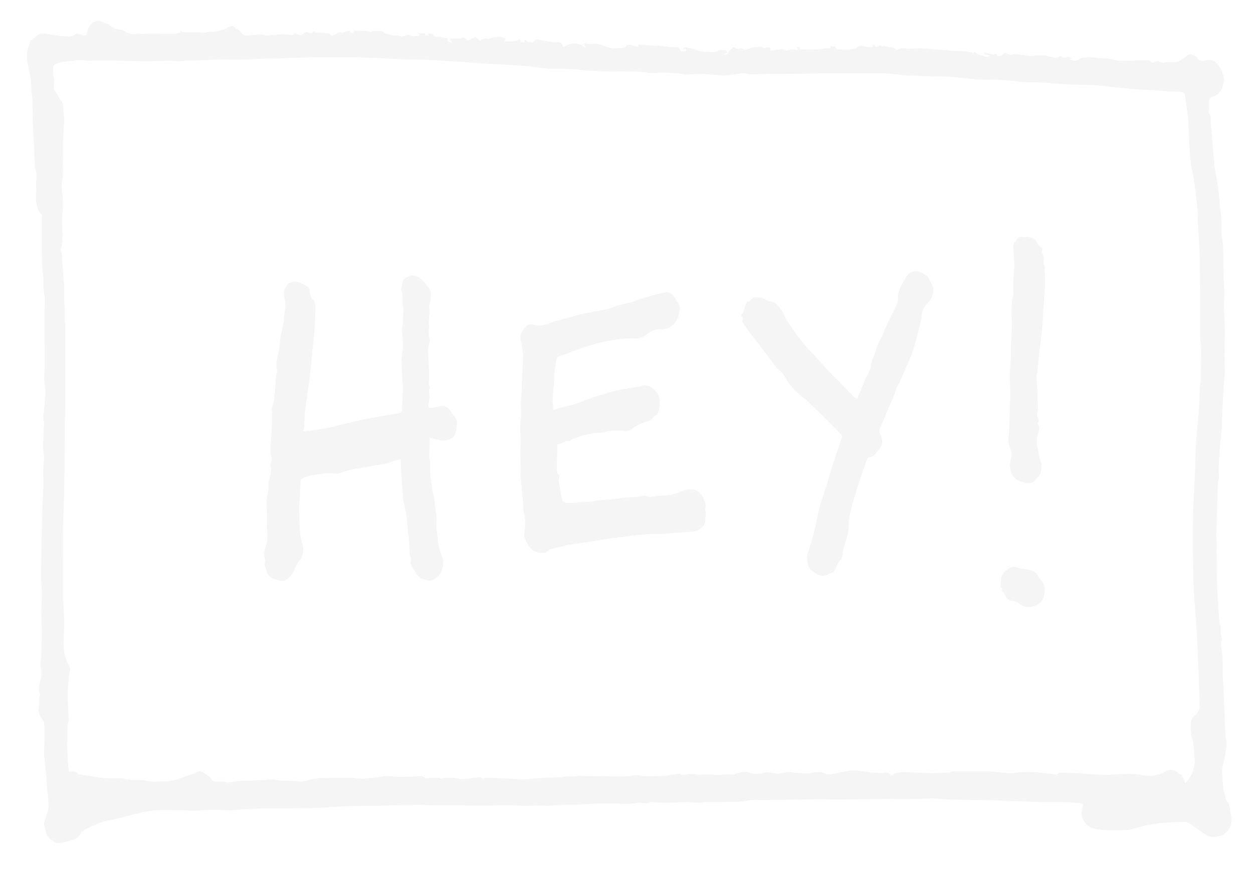 The word 'HEY!' in bold white letters on a black background, bordered by a white frame.