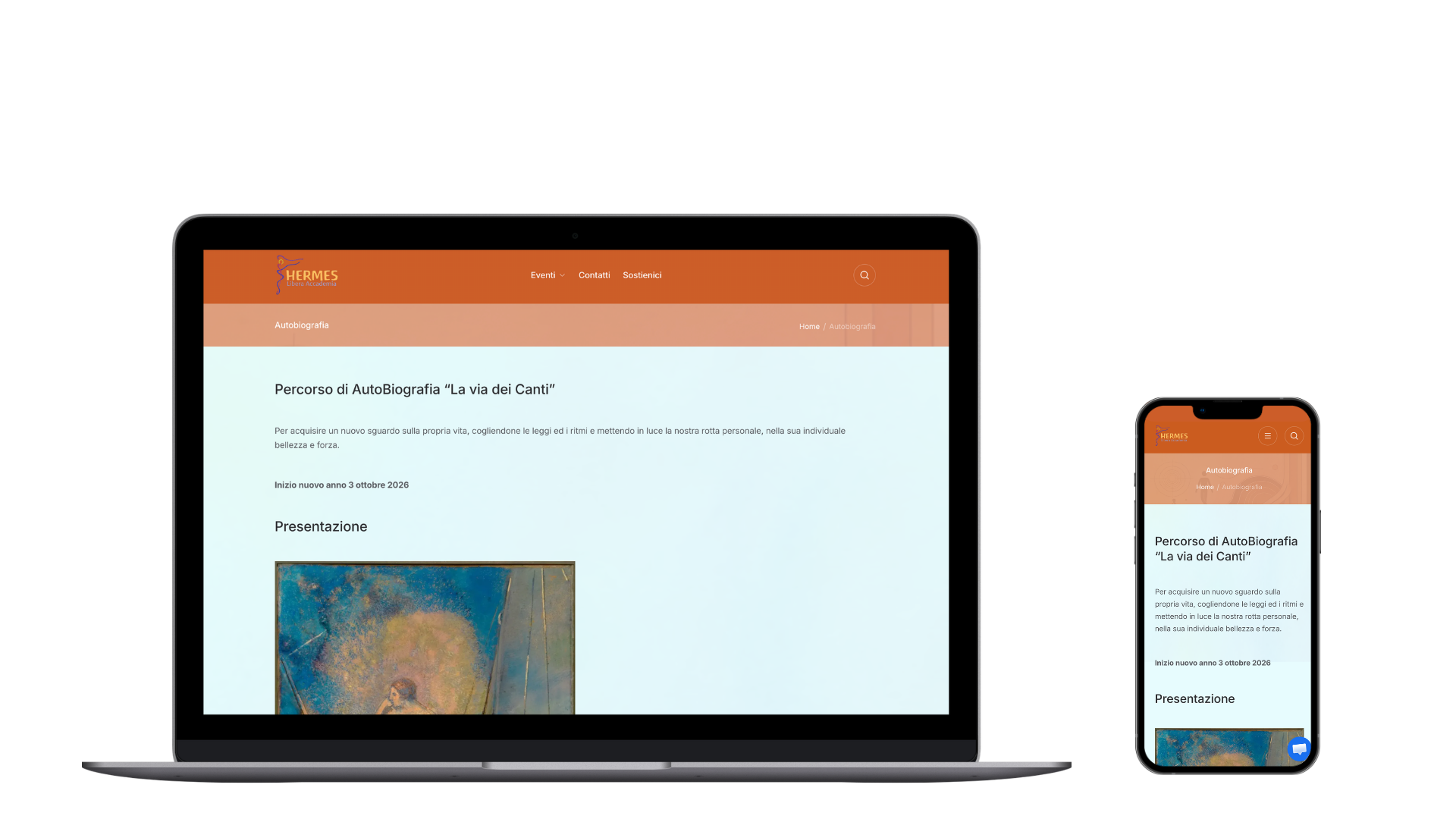 Accademi Hermes new website