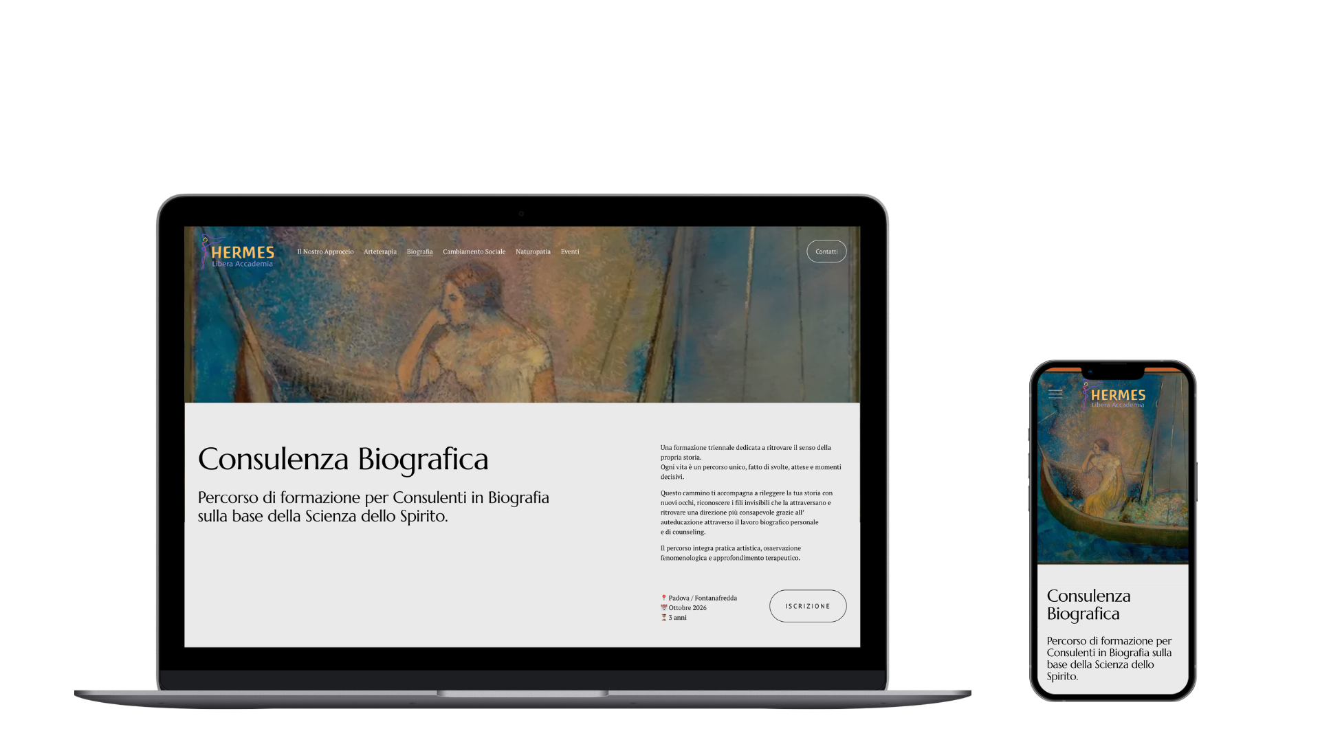 Accademia Hermes new website