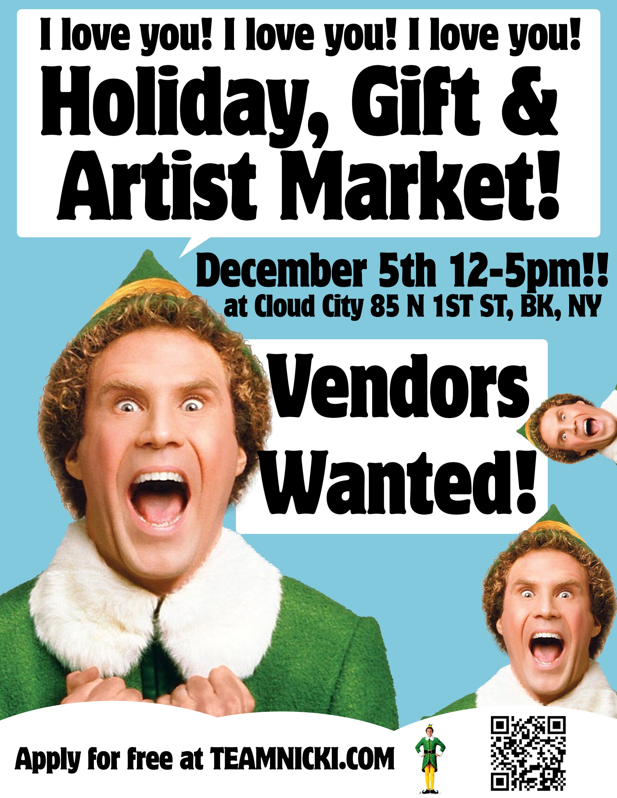 I love you! Vendors Wanted Flyer.