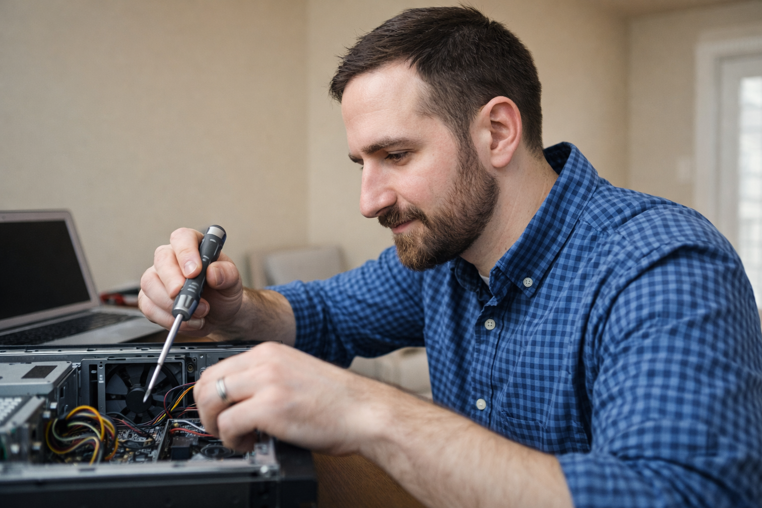 Lead technician providing residential IT support, computer repair, and home technology help in Louisiana