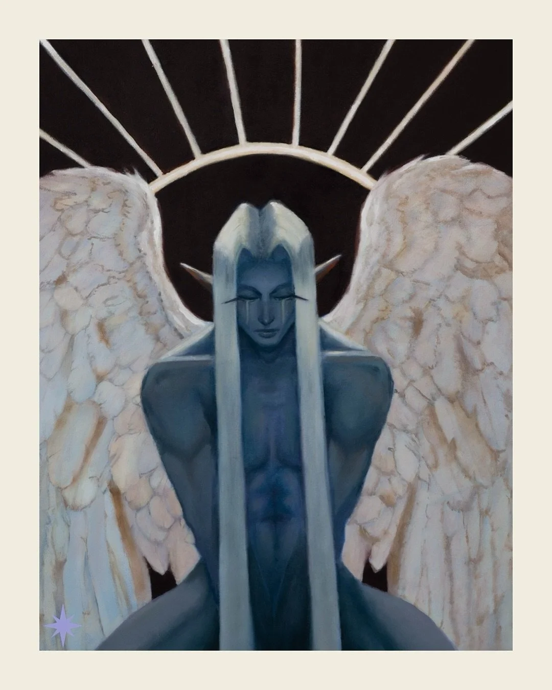fallen angel 🪽
16 x 20
Oil on panel
2025

The second painting I completed for my semester-long painting project for my Advanced Art Studio class. This one is based on a sketch I made on my small sketchbook when I was studying abroad in Florence and 