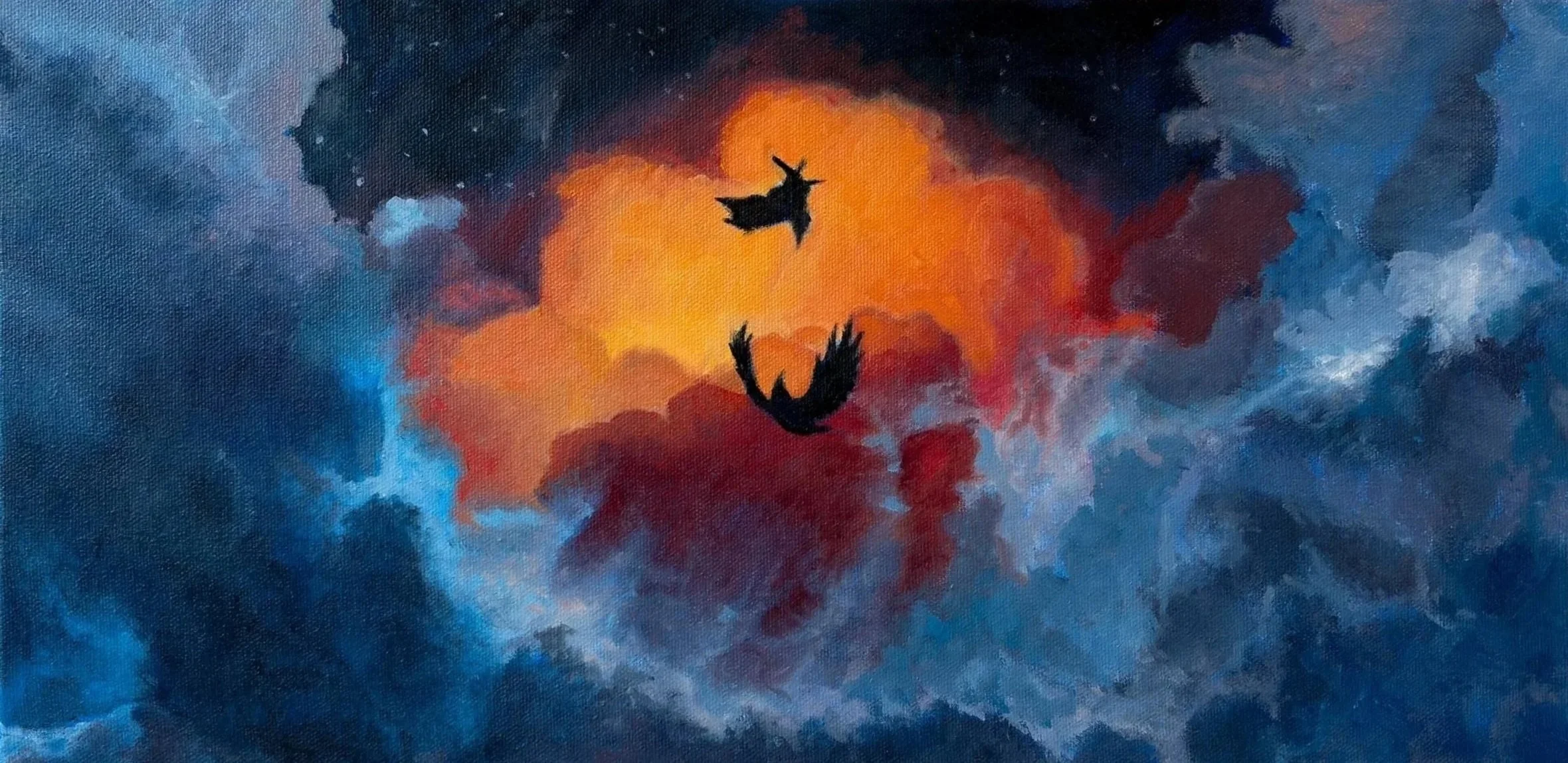 downfall #1, 20" x 10", 2025