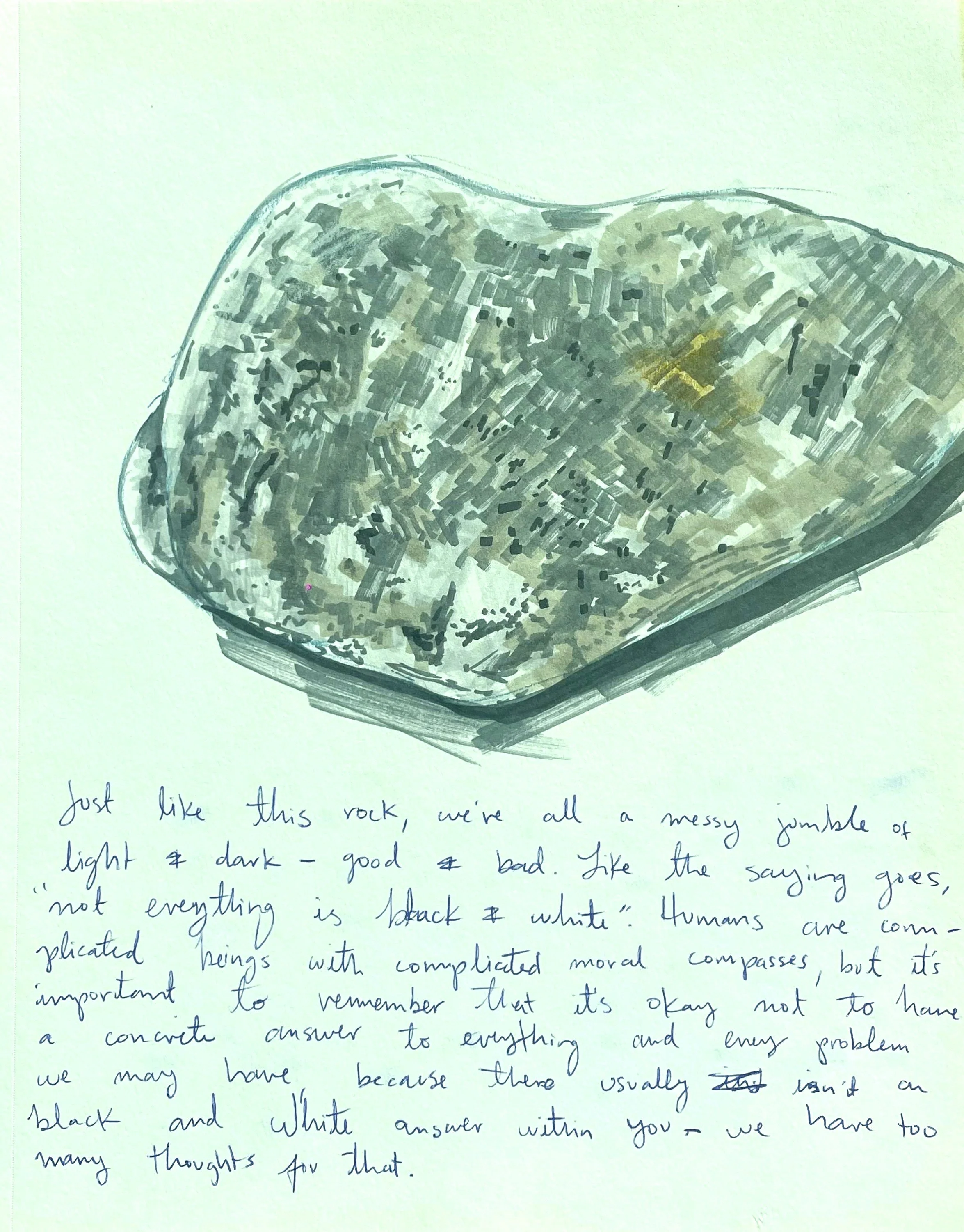 Mixed media, Alcohol markers and colored pencils