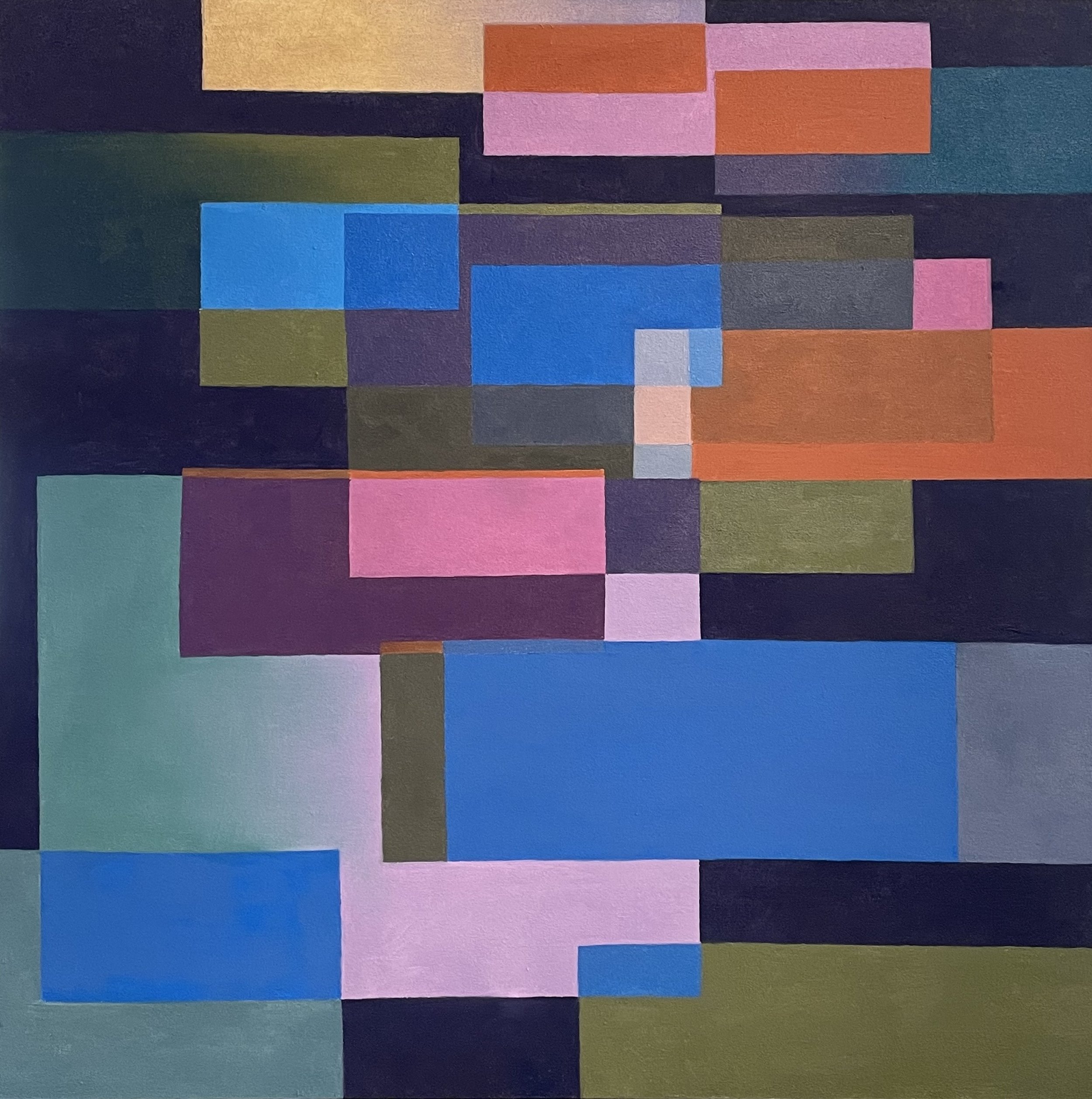 through space & time, 16 x 16”, oil on panel, 2023