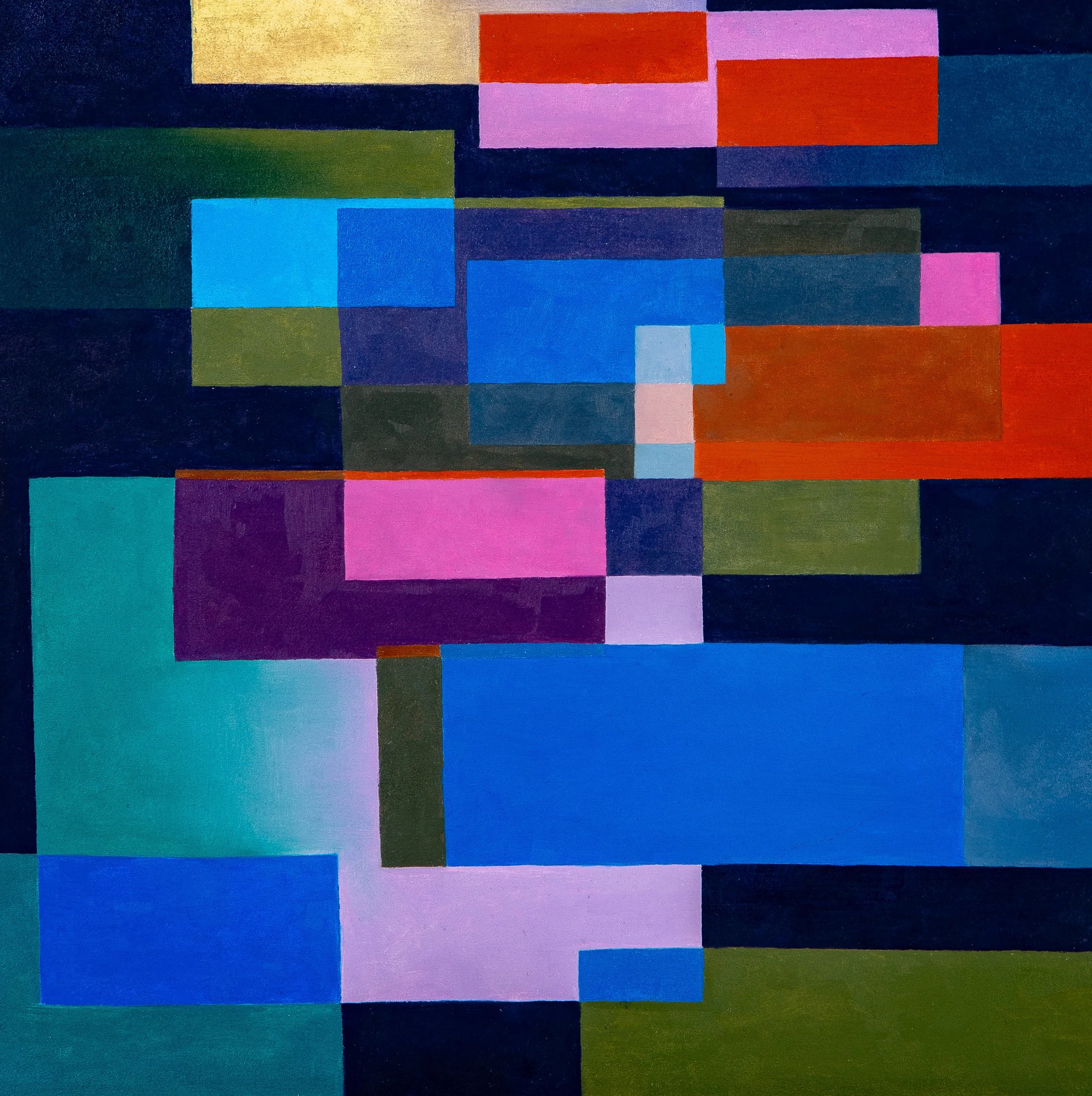 through space & time, 16 x 16”, oil on panel, 2023