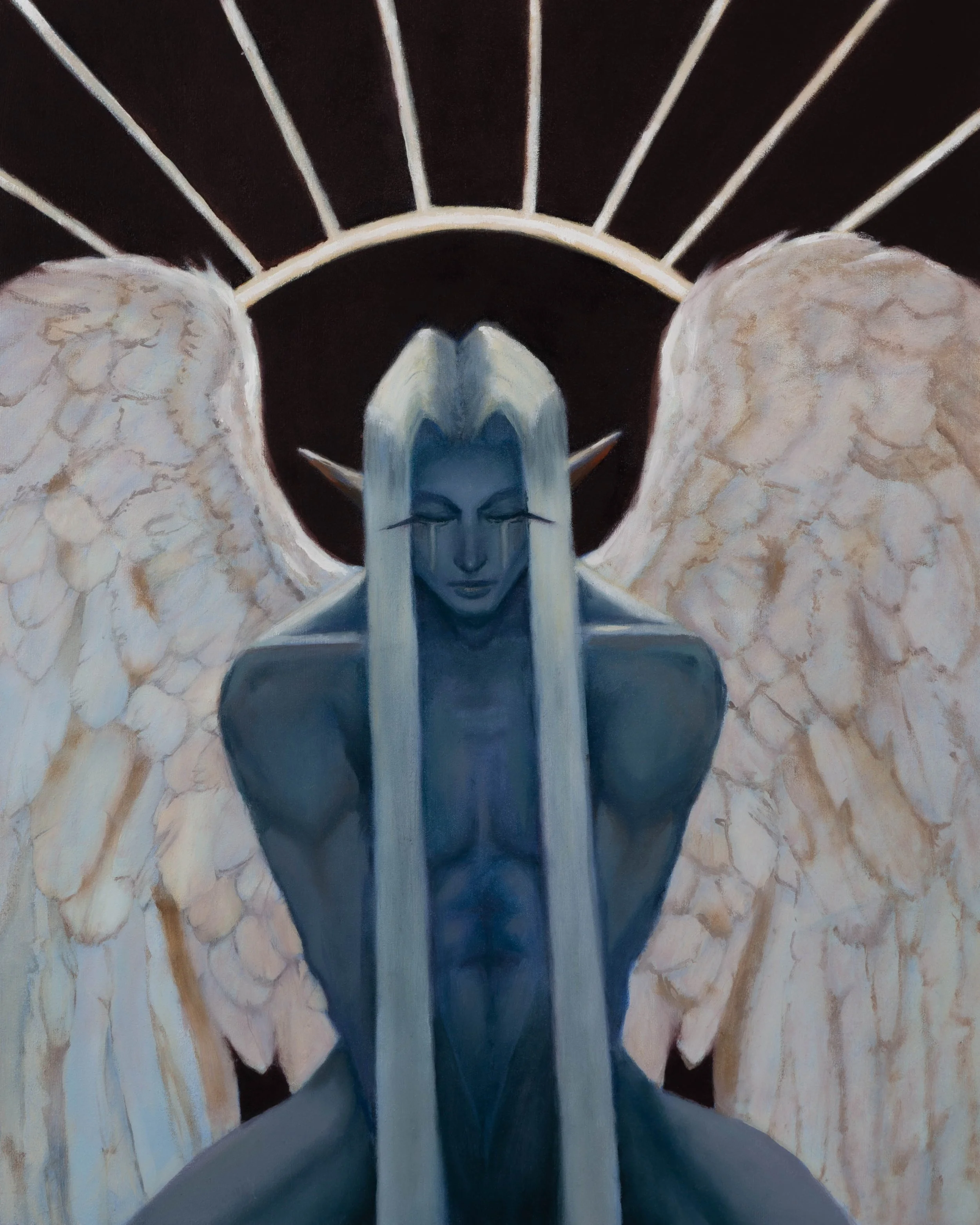 fallen angel, 16 x 20”, oil on panel, 2025
