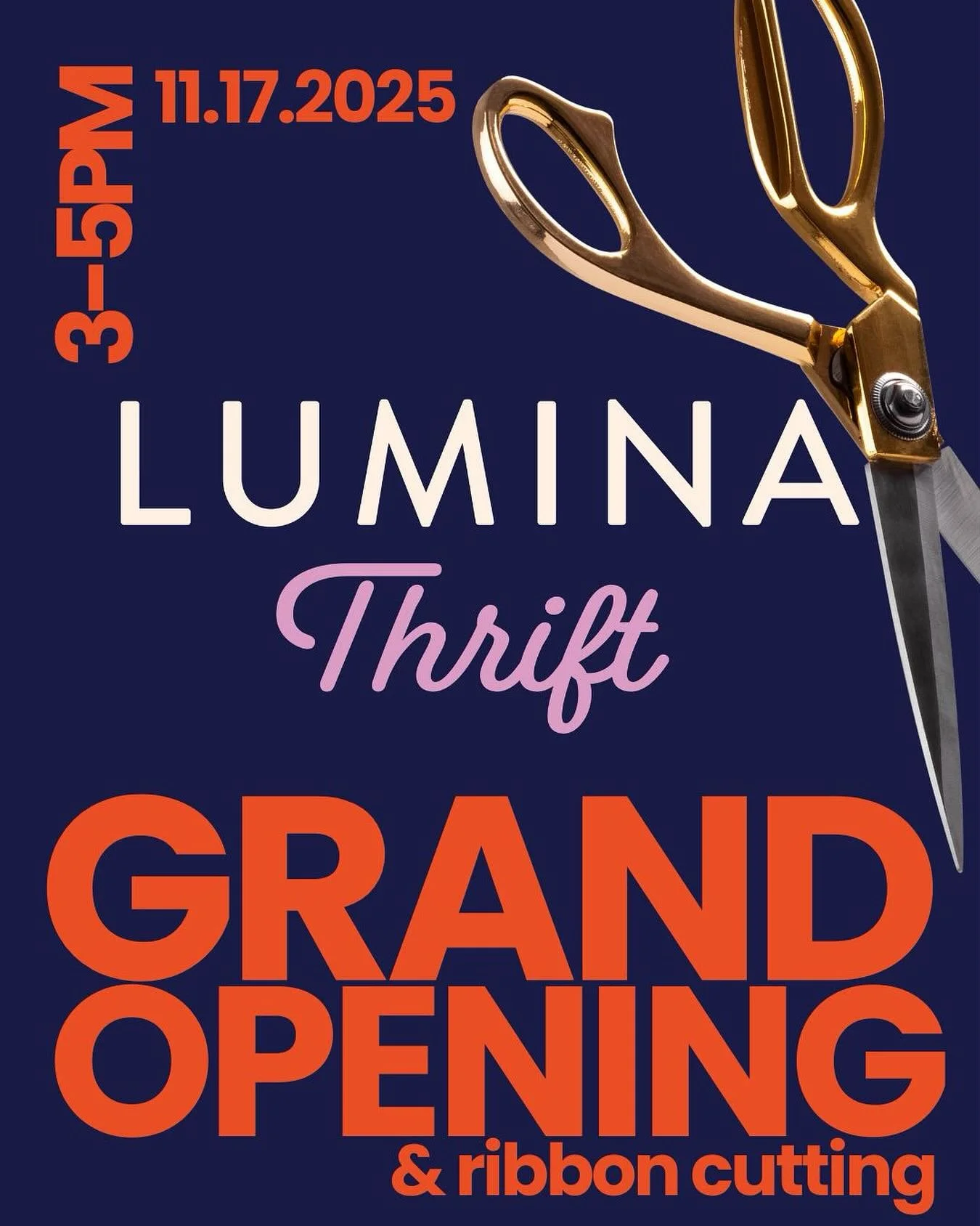 ✨ You&rsquo;re the first to know! ✨
Our followers get the first invite to the Lumina Thrift Ribbon Cutting with @slochamber! 🎀

Join us as we officially open our doors and celebrate a new way to shop with purpose, give with heart, and empower surviv