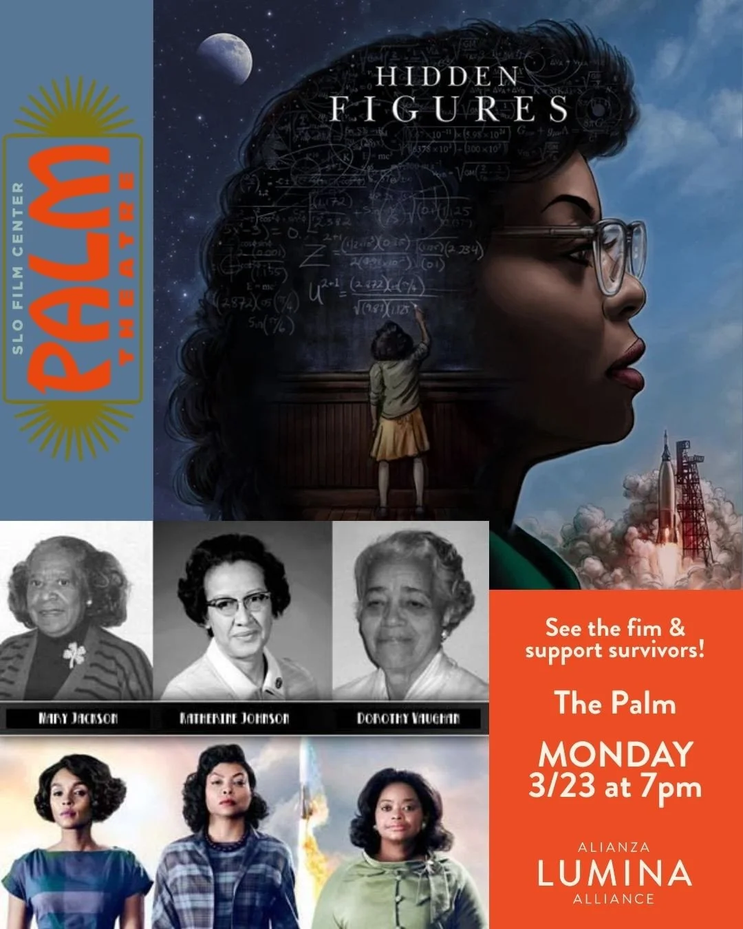 🎬✨ Join us for a special night at The Palm Theatre! ⁠
⁠
On March 23 at 7 PM, drop by for a screening of Hidden Figures in honor of Women&rsquo;s History Month. (And a huge shoutout for The Palm for always thinking of us and supporting us 🥰.)⁠
⁠
Jen