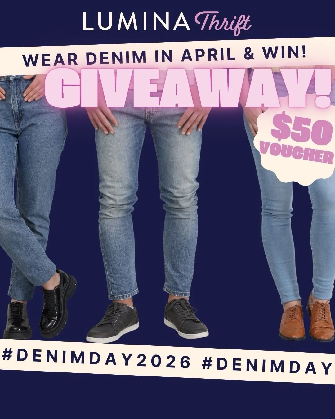 👖💙&nbsp;Denim Day is April 29&nbsp;💙👖

In honor of&nbsp;Sexual Assault Action Month, we&rsquo;re teaming up with&nbsp;@LuminaAlliance to raise awareness and support survivors in our community.

Denim Day is a global movement that challenges harmf
