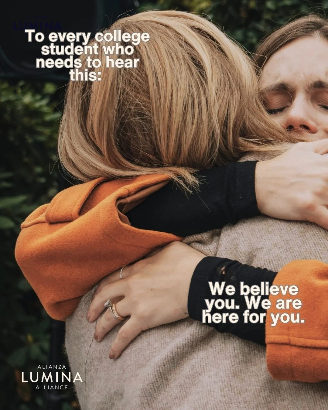 💛 To every college student who needs to hear this: We believe you. We are here for you.⁠
⁠
Every time another story of sexual violence on a college campus comes to light, we are gutted. Not because these stories are new, but because we know how many