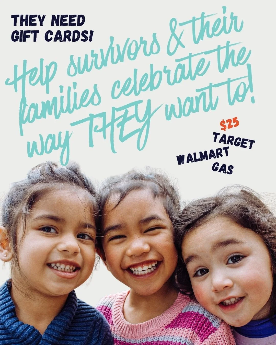 Help make the holidays brighter for survivors and their families&mdash;and help us get gift cards into their hands before Black Friday! 💜⁠
⁠
By donating early, you give parents the chance to shop Black Friday deals, stretch every dollar further, and